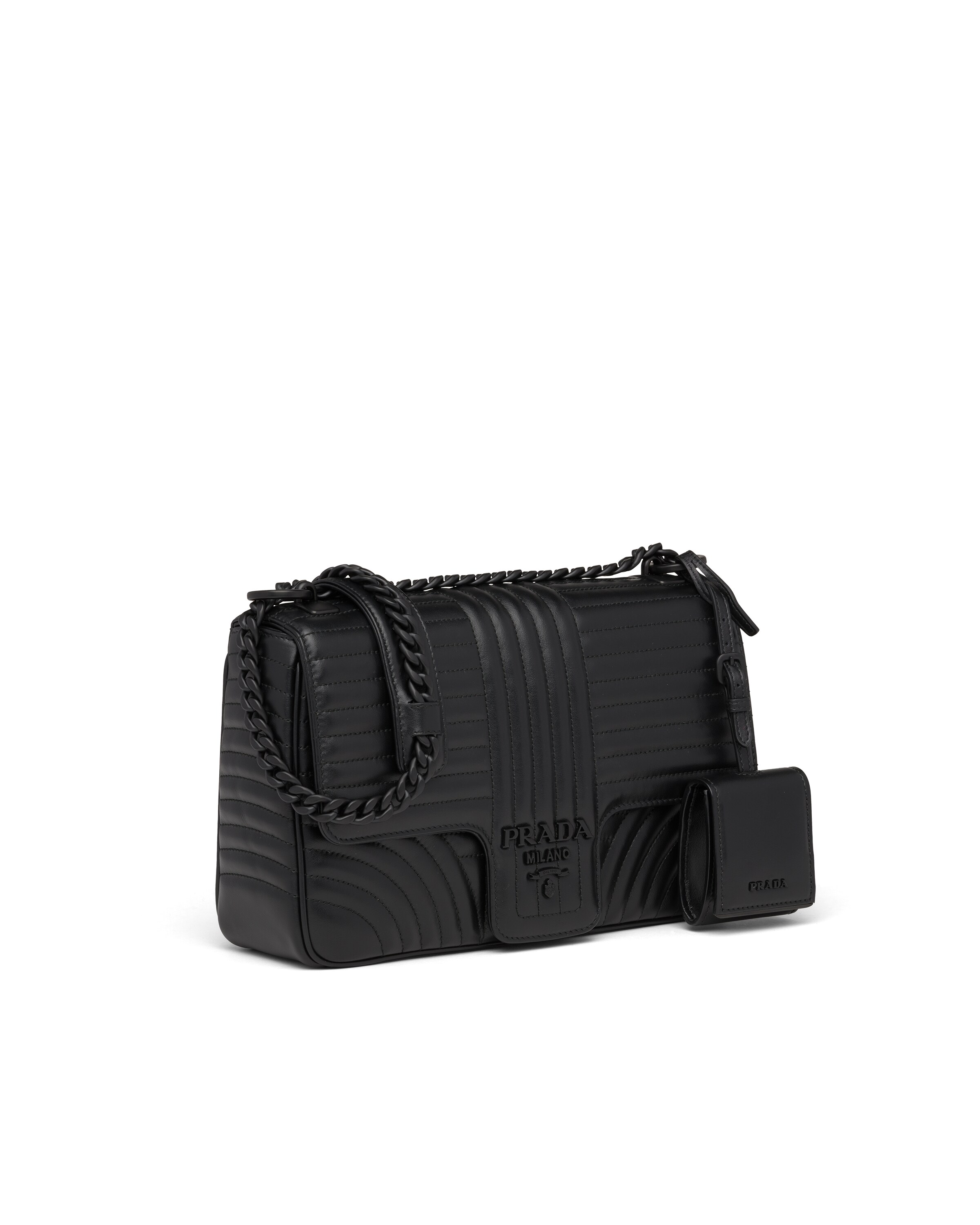 Black Large Prada Diagramme shoulder bag Prada