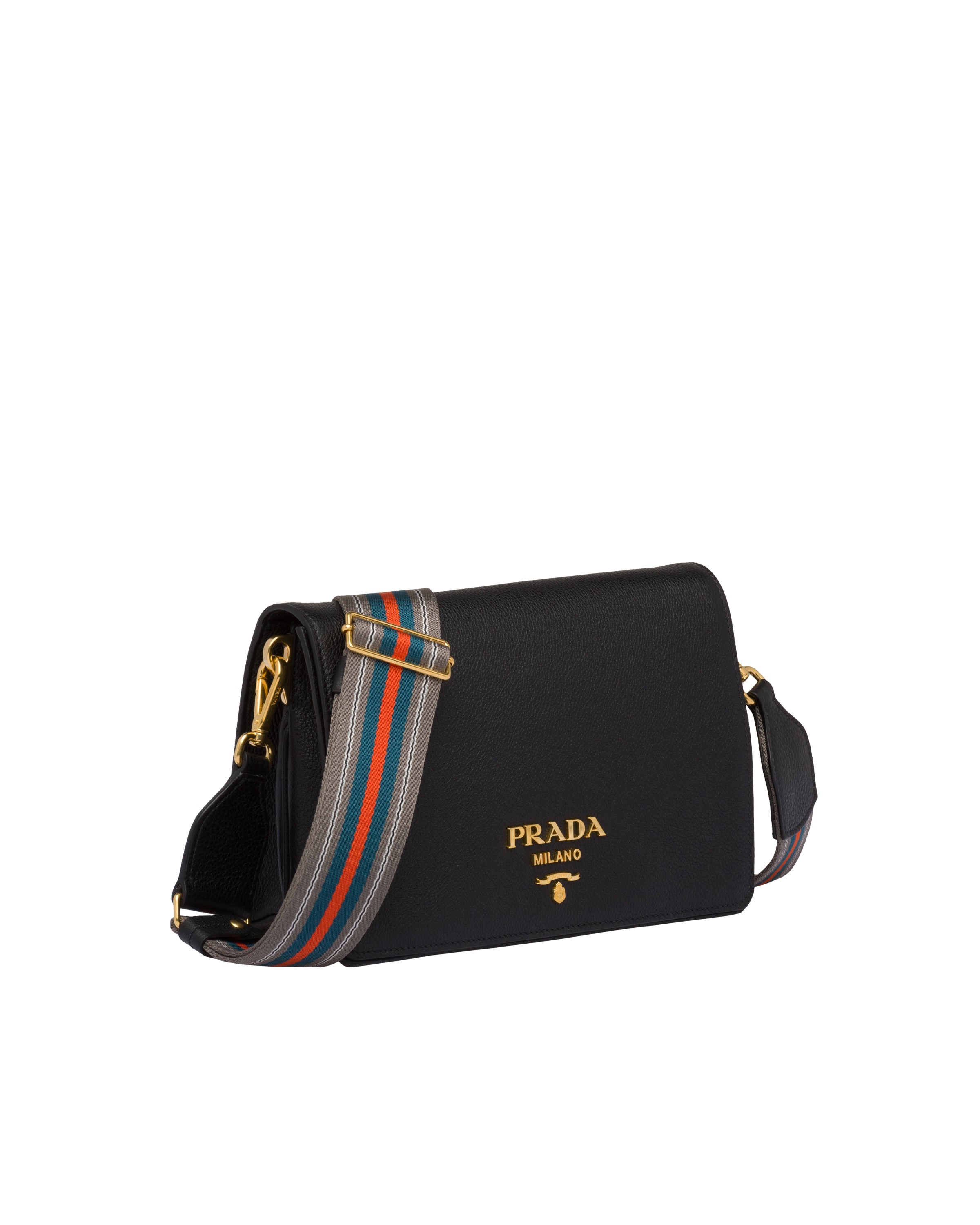 Black Leather Shoulder Bag Prada