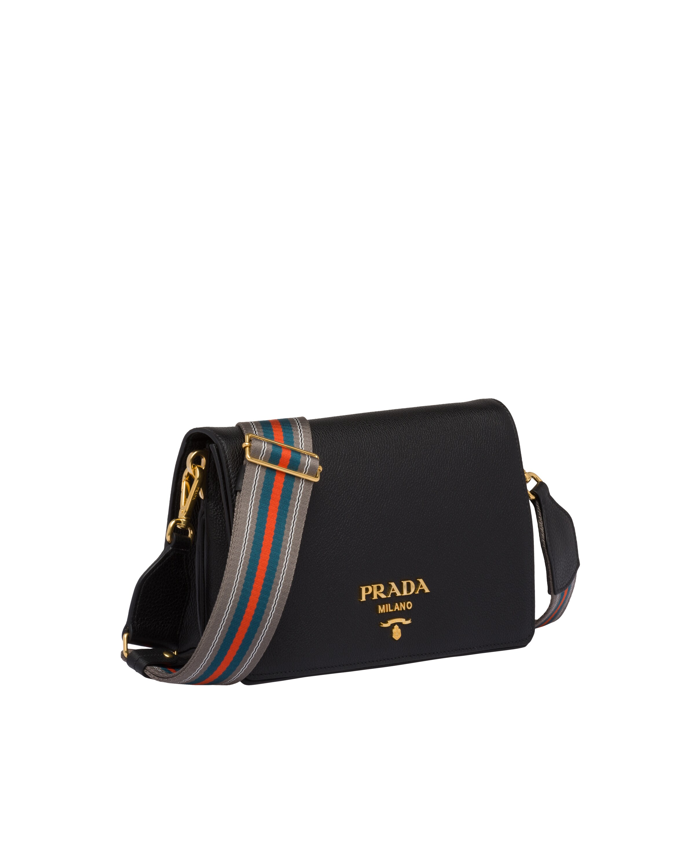 Black Leather Shoulder Bag Prada