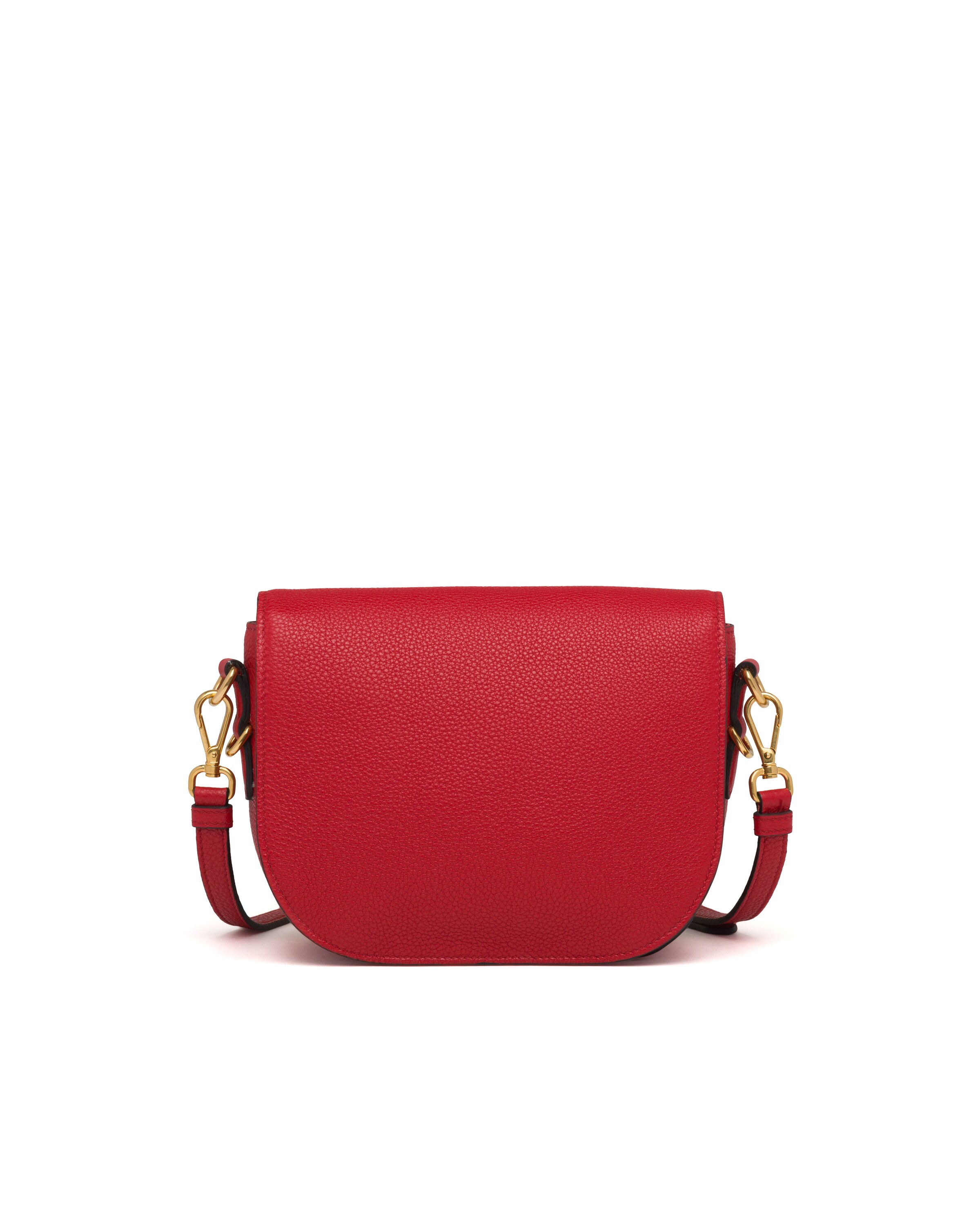 Red D Leather shoulder bag Prada