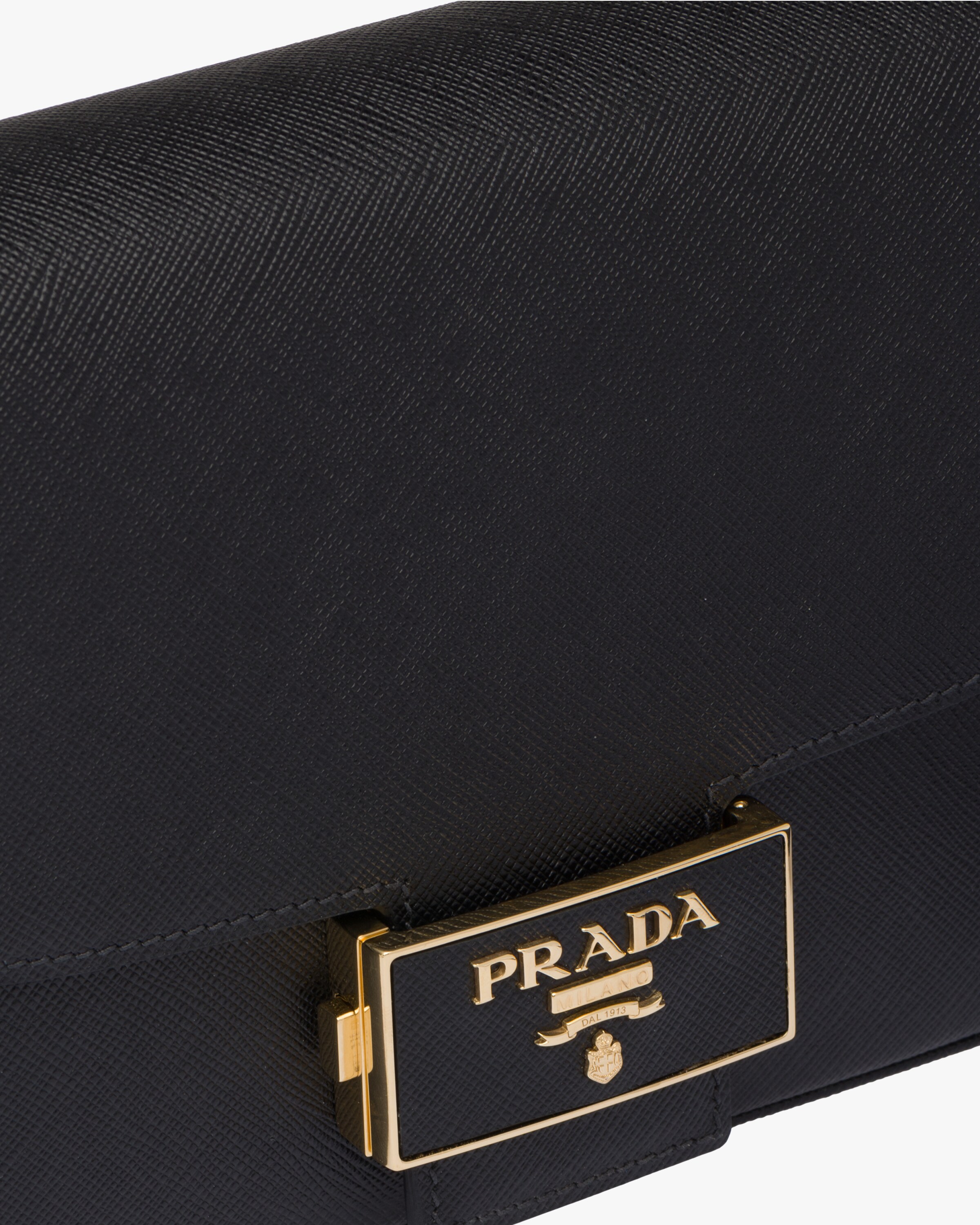 Black Saffiano Leather Prada Emblème Bag Prada