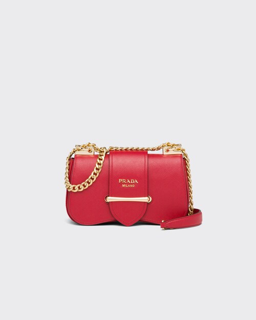 prada saffiano flap bolsa