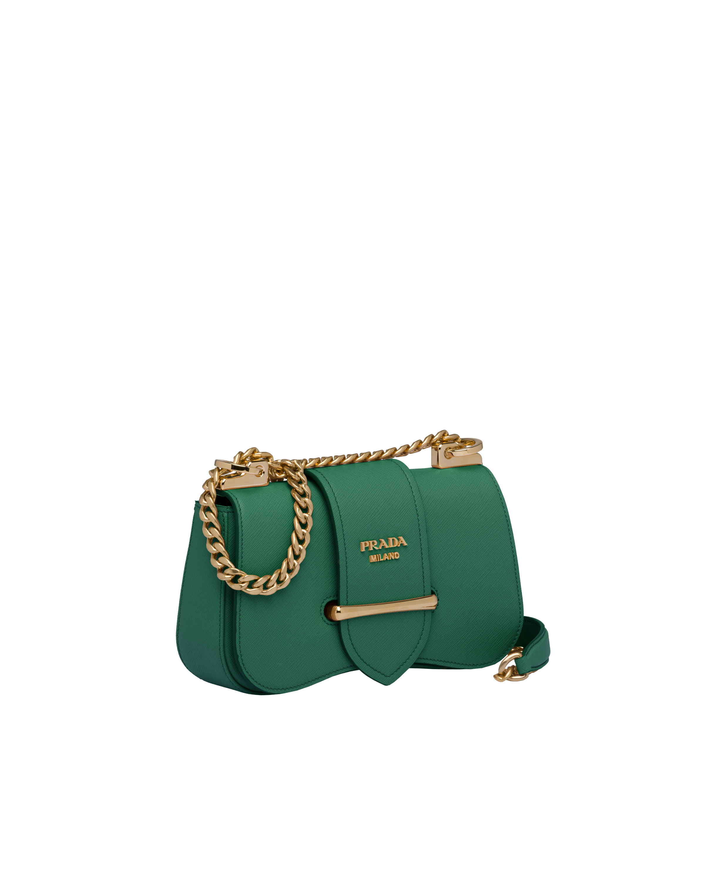 Emerald Green Saffiano Leather Prada Sidonie Bag Prada