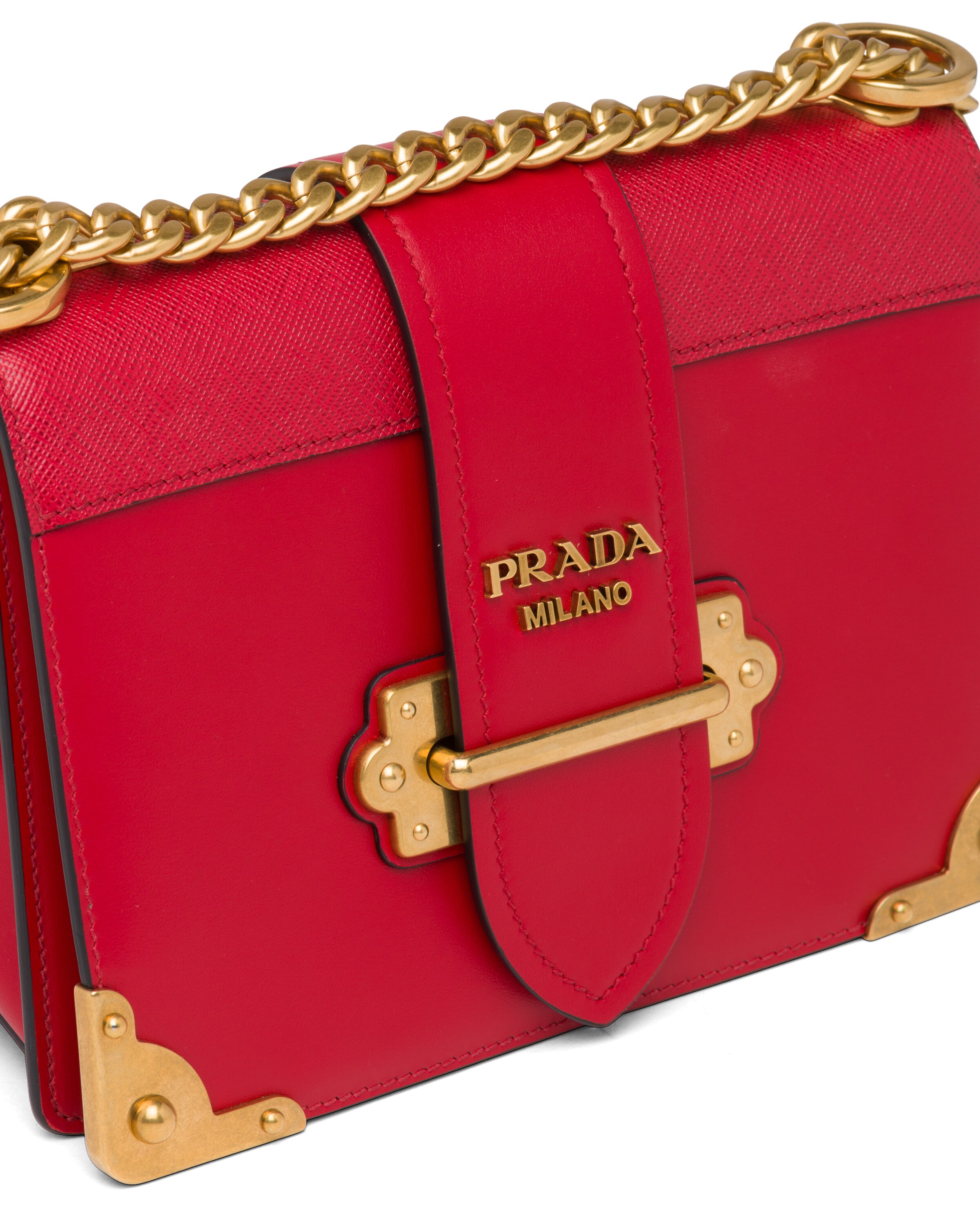 Leather Prada Cahier Shoulder Bag Prada