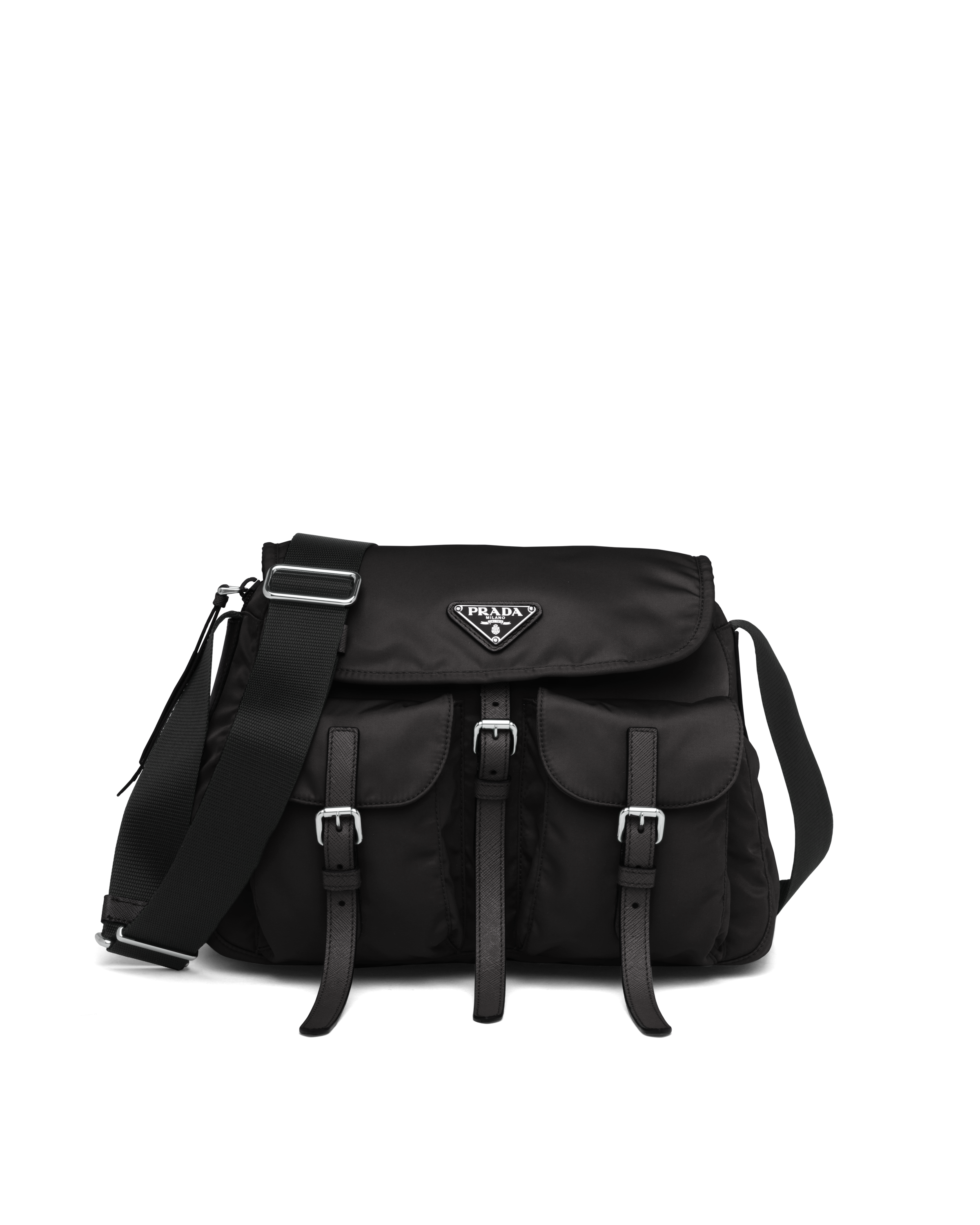 Black Nylon Shoulder Bag Prada