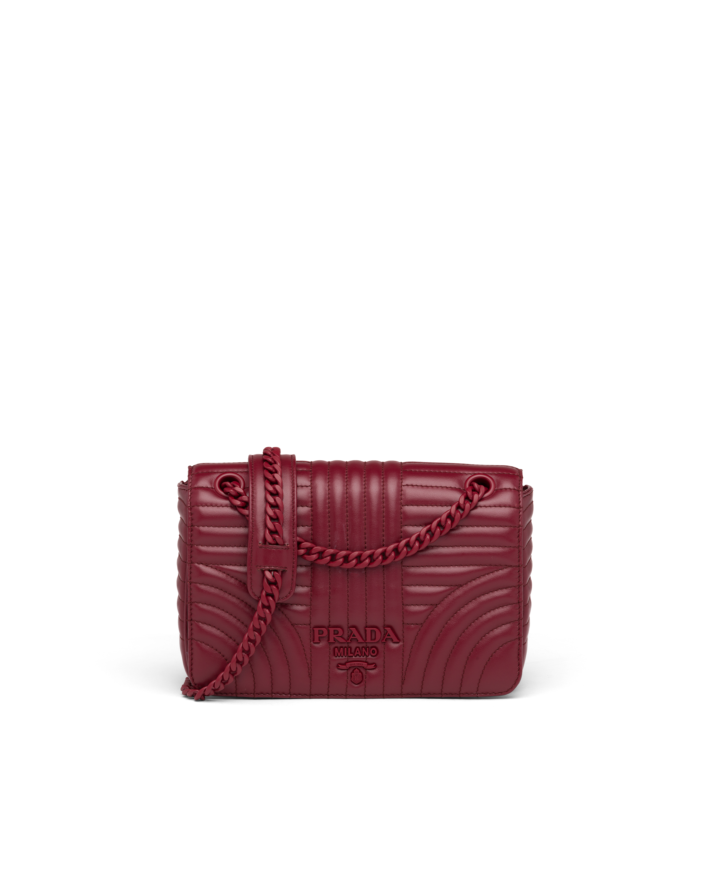 prada diagramme leather bag