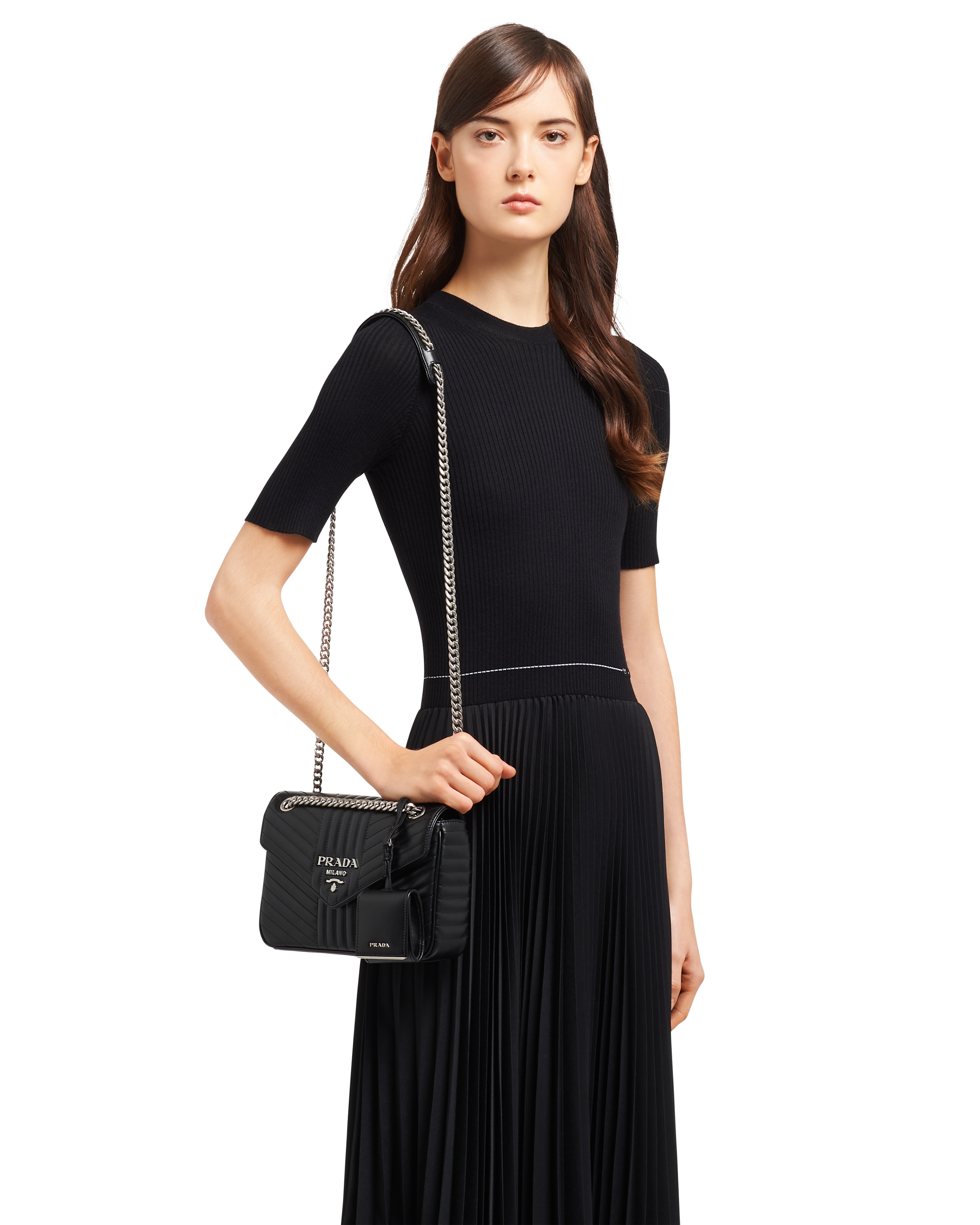 Black Prada Diagramme shoulder bag | Prada