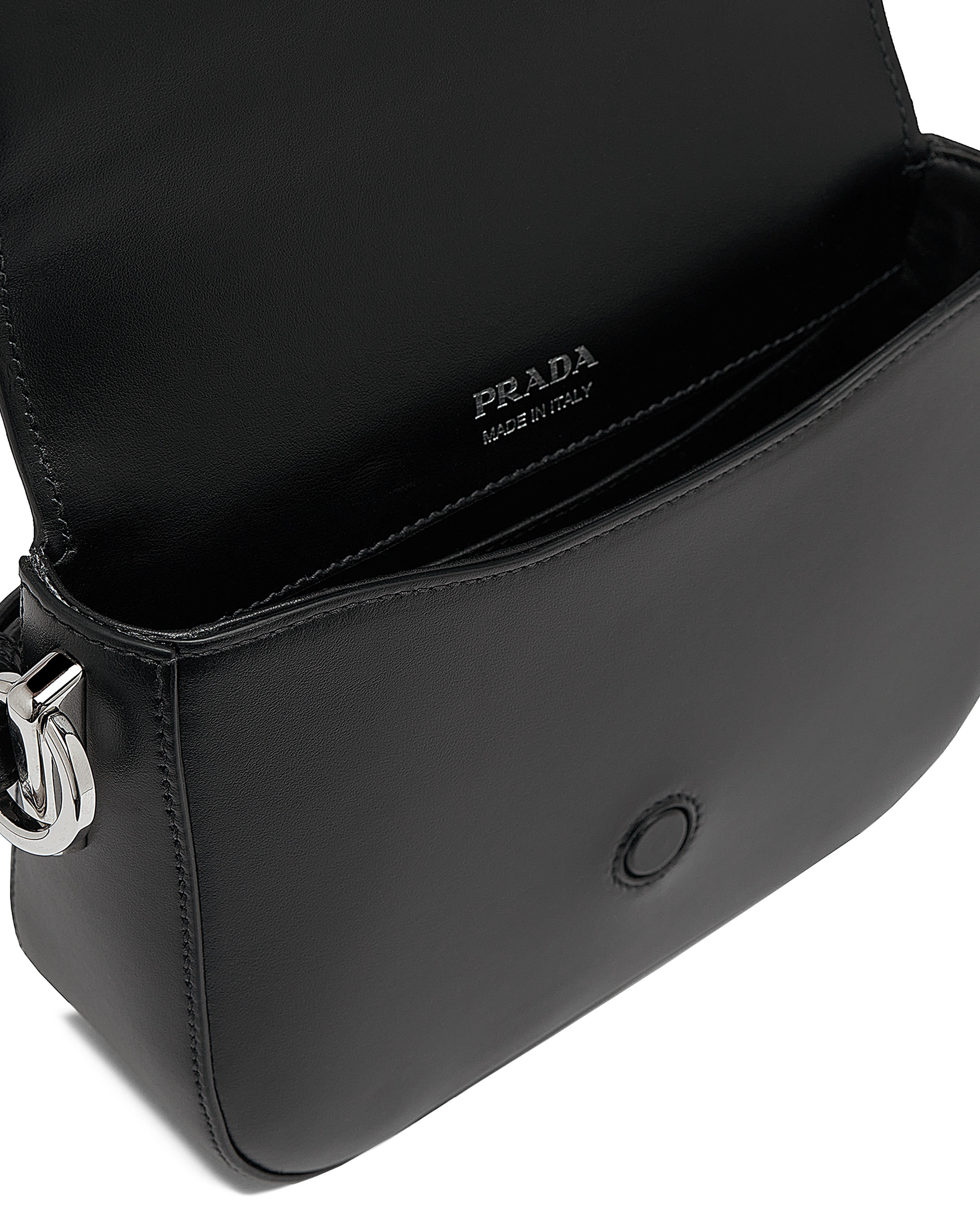 nylon and leather prada identity shoulder bag
