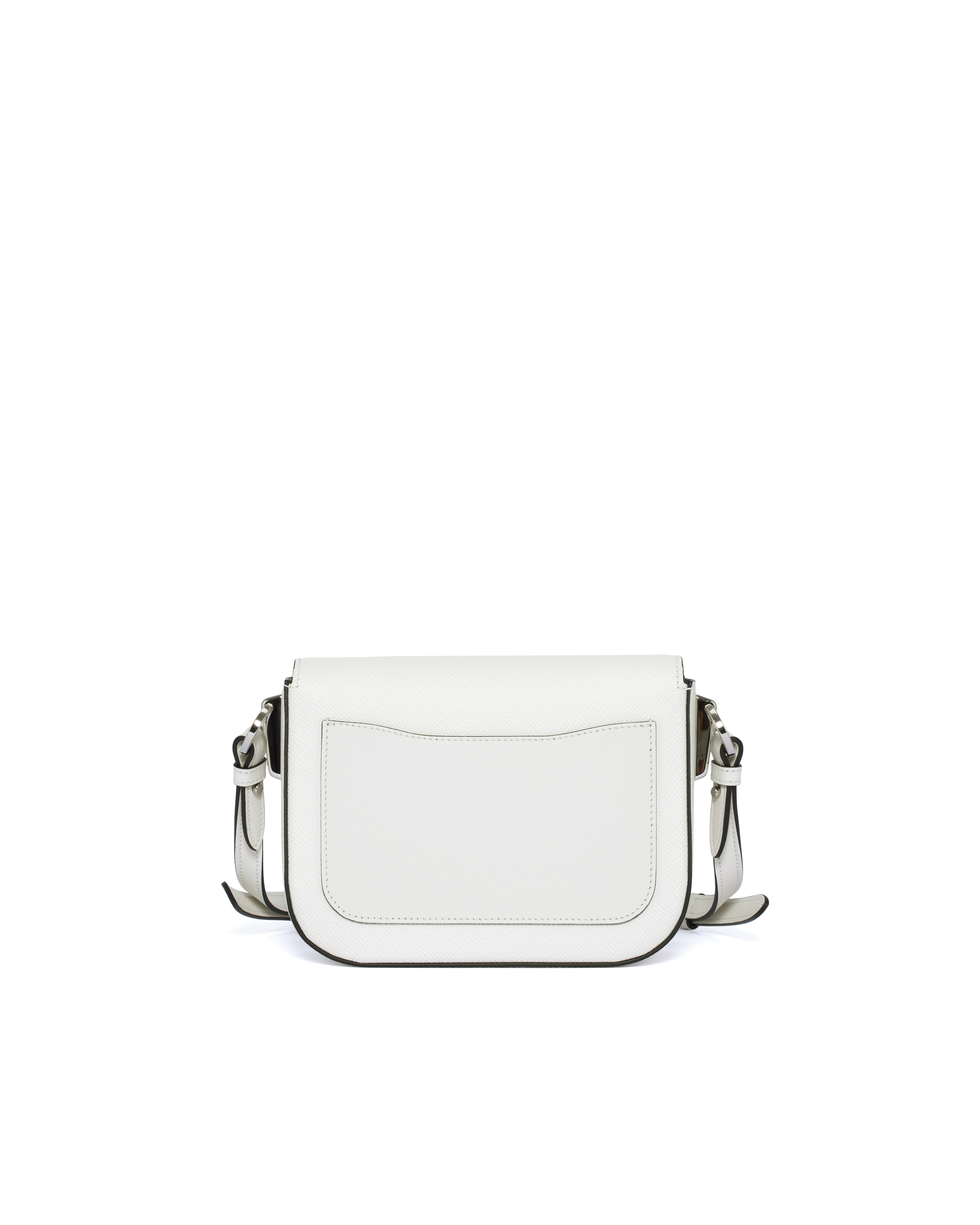White Saffiano leather Prada Identity shoulder bag Prada