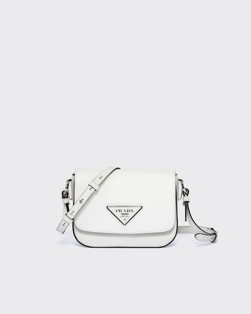 White Saffiano leather Prada Identity shoulder bag Prada