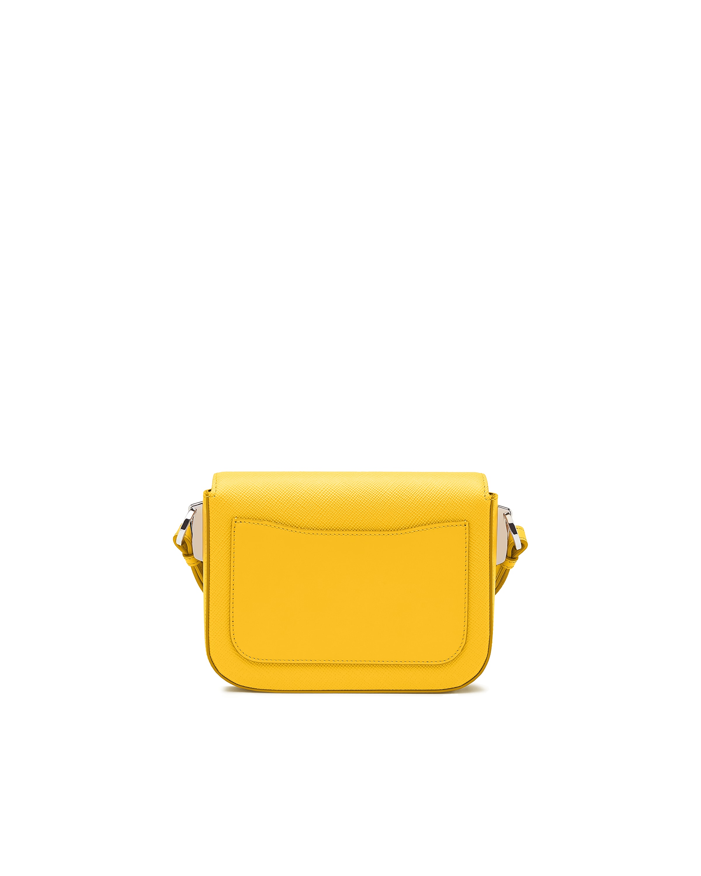 Sunny Yellow Saffiano leather Prada Identity shoulder bag Prada