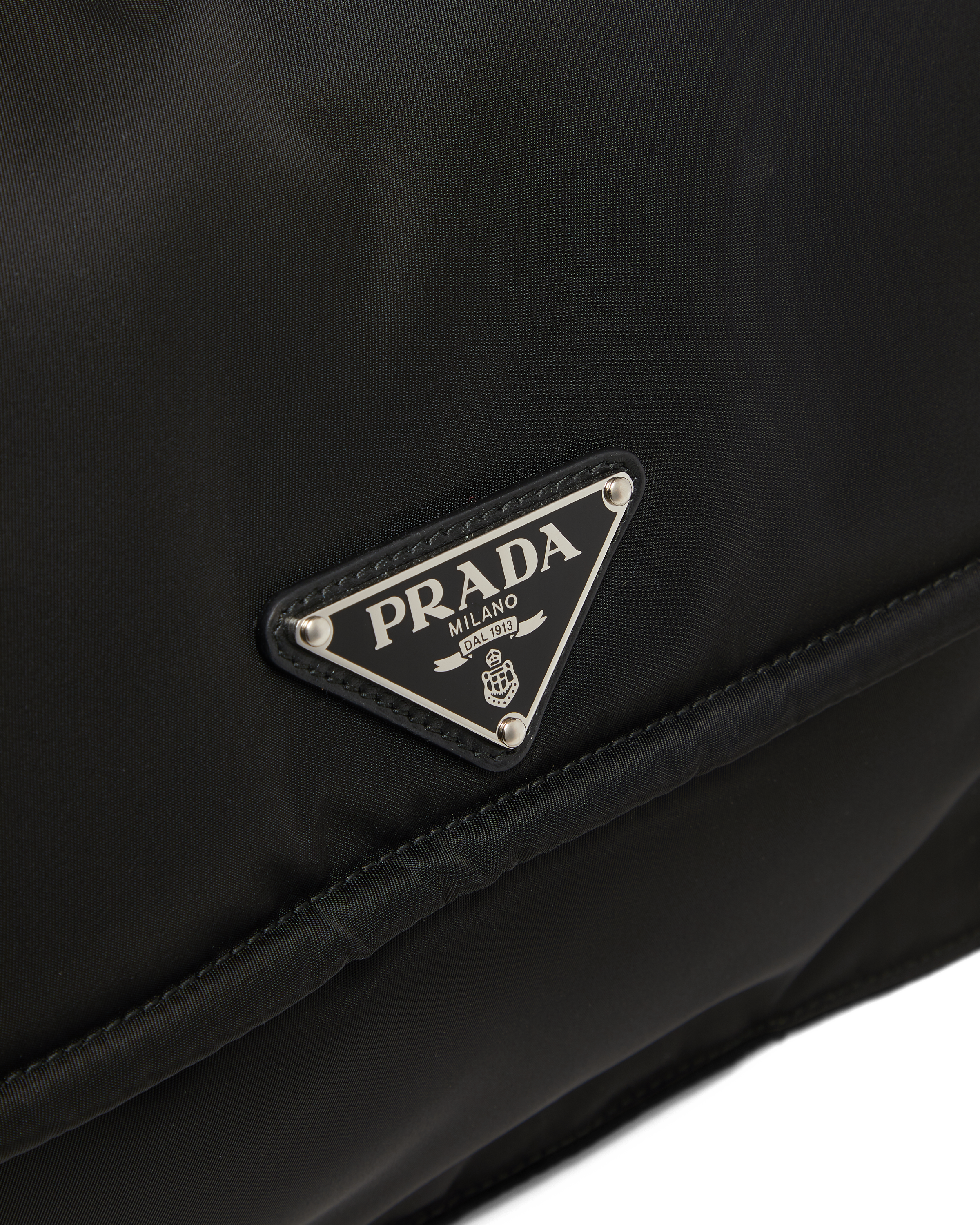 prada large padded nylon clutch