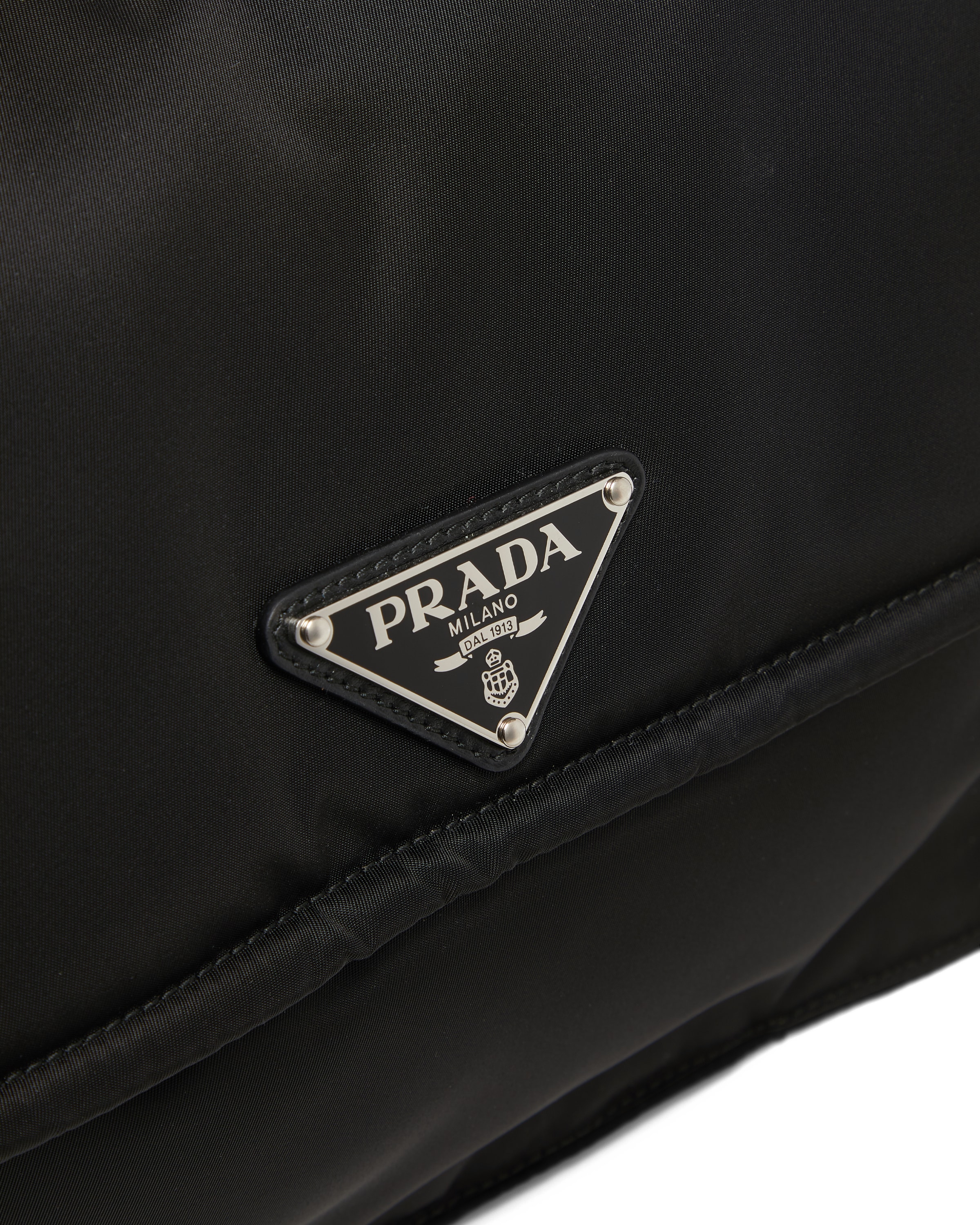 Black Large padded nylon shoulder bag | Prada