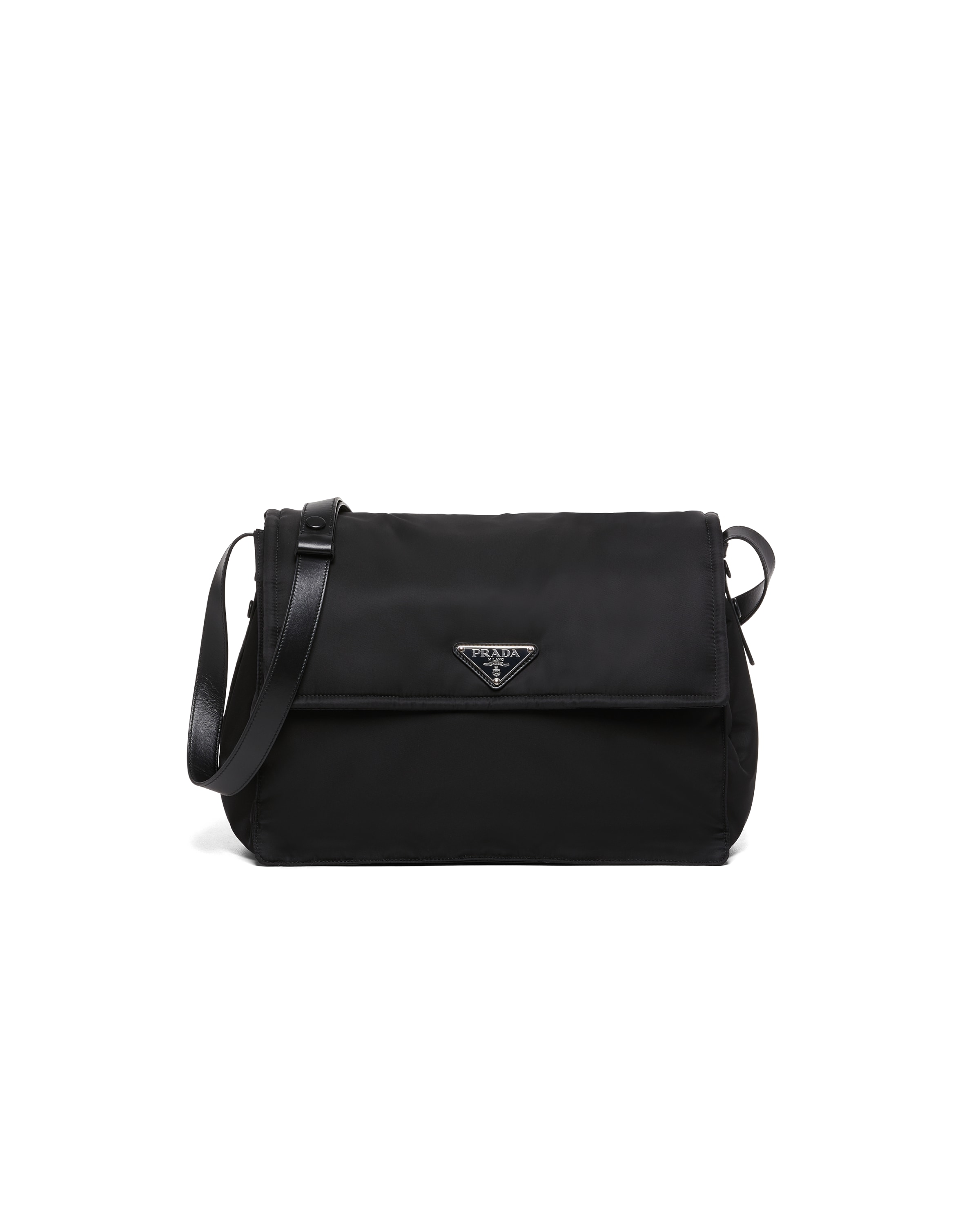 Borsa Prada Traveller Large In Re-nylon Imbottito, Donna, Nero