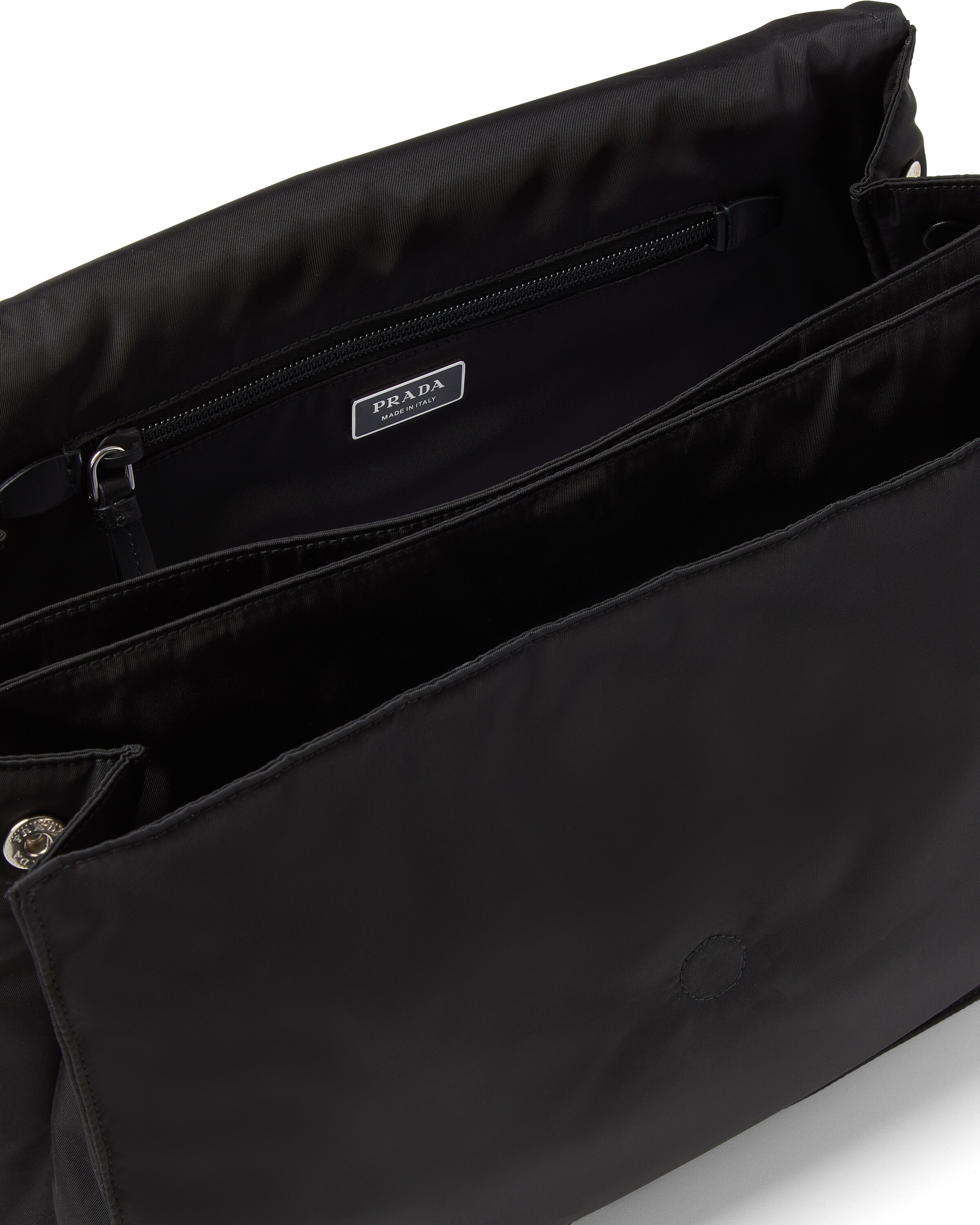 Black ReNylon large padded shoulder bag Prada