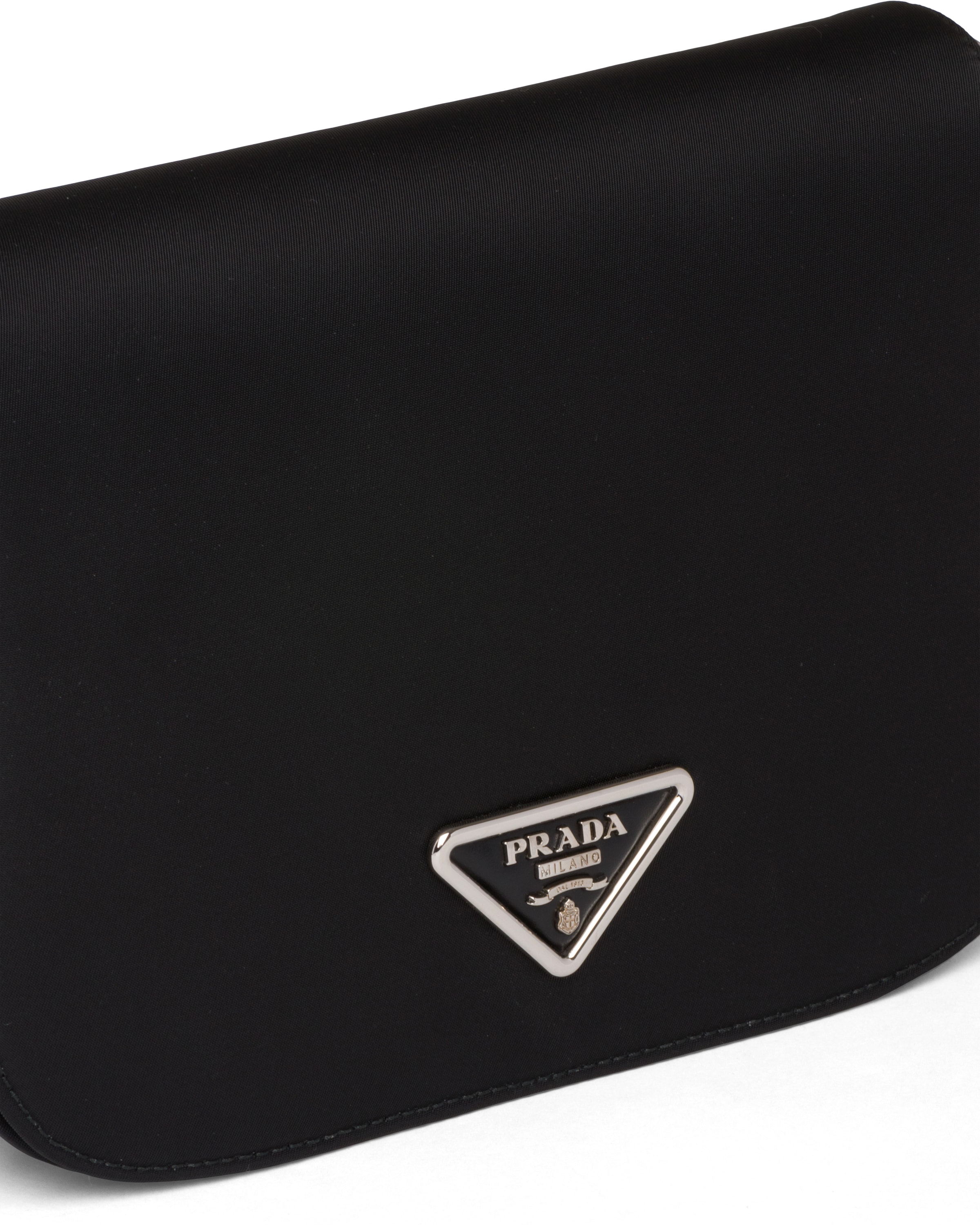 Black Nylon and leather shoulder bag Prada