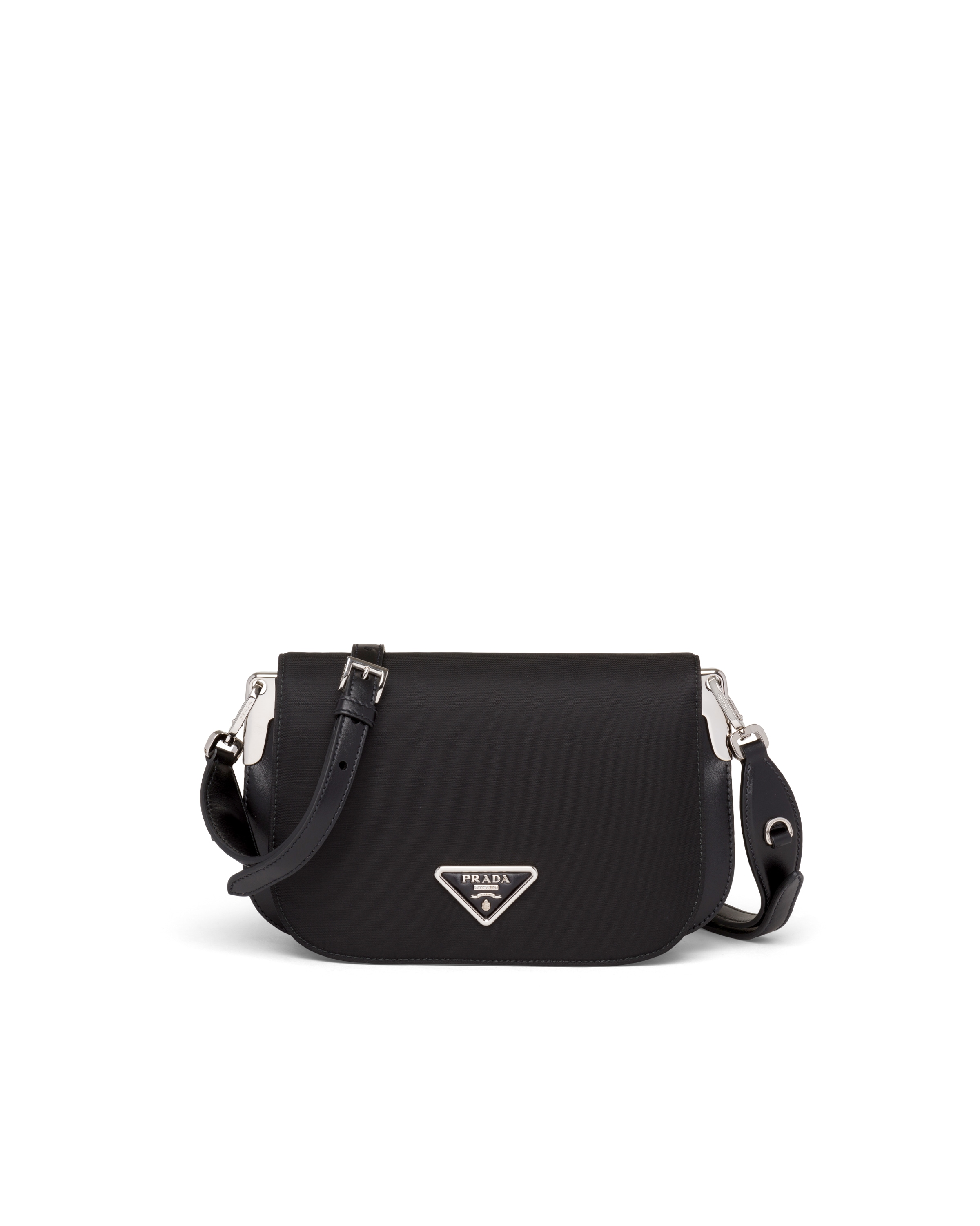 Nylon and leather shoulder bag Prada