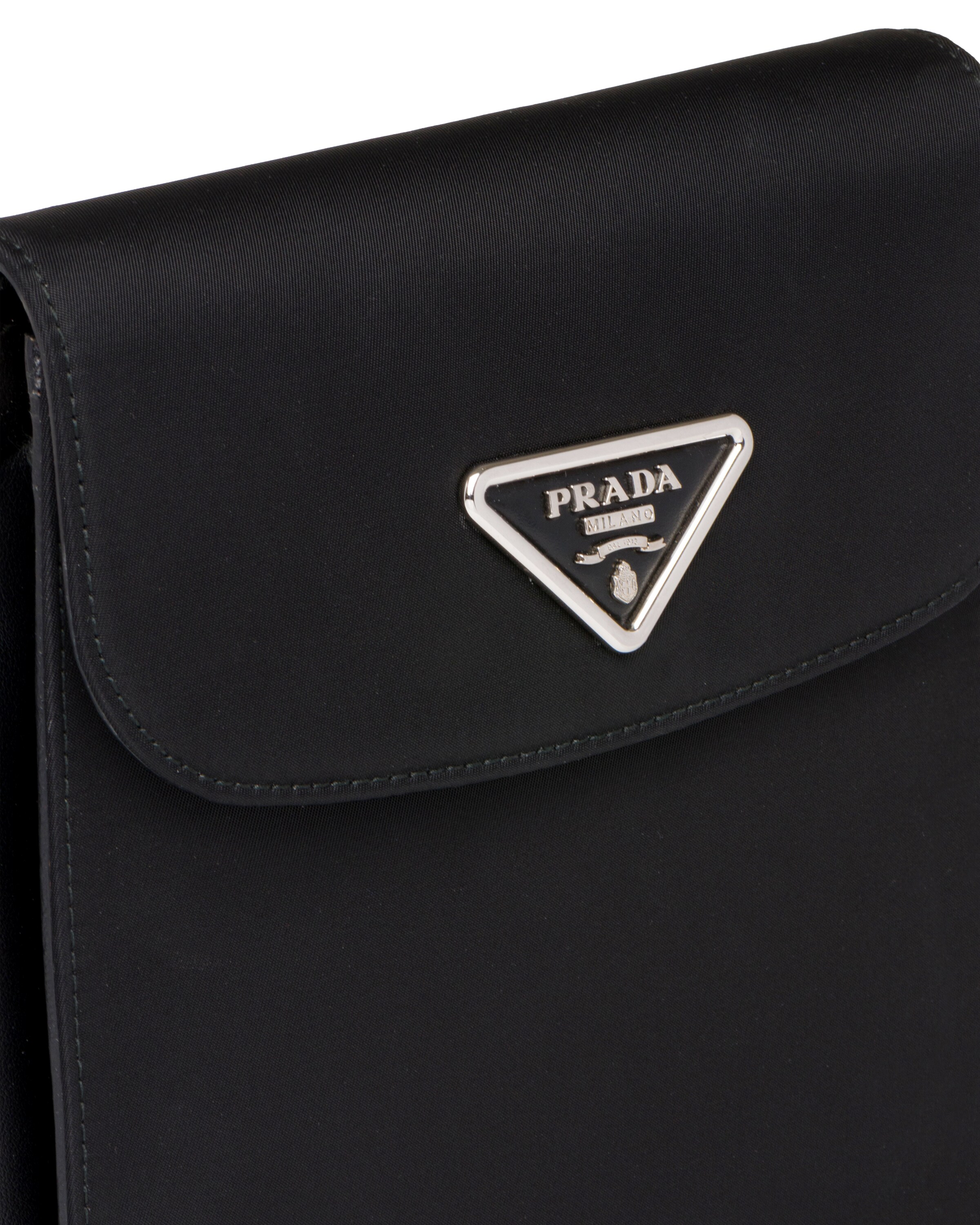 Nylon and leather shoulder bag Prada