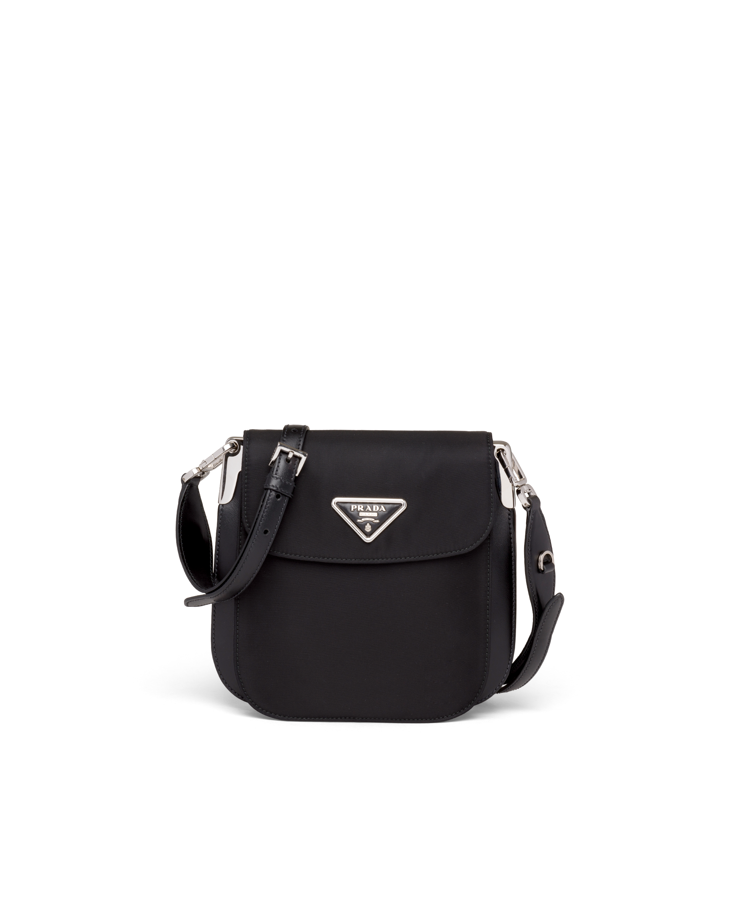 Nylon and leather shoulder bag | Prada