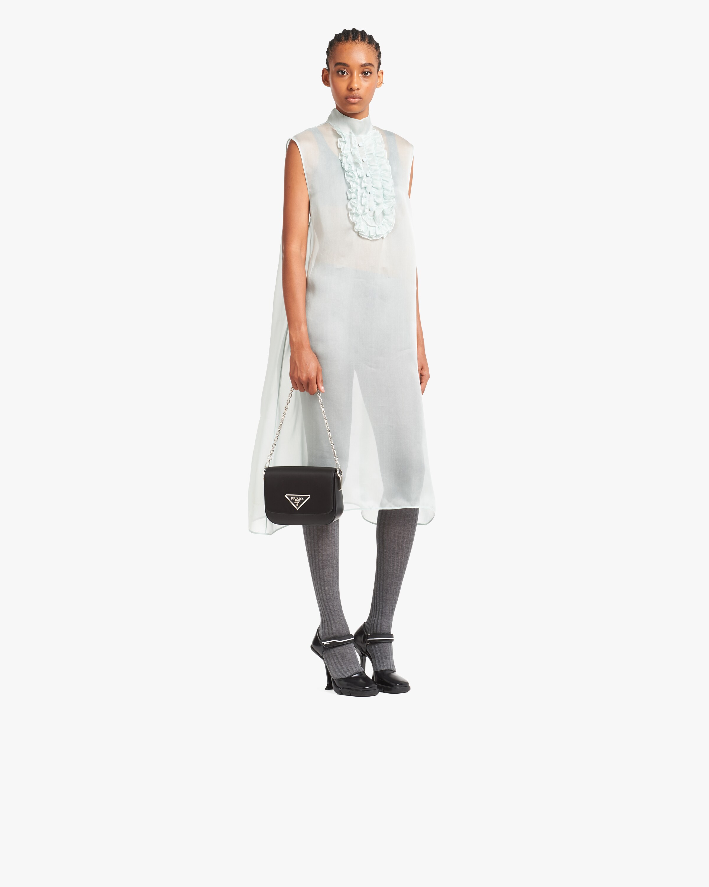 Black Nylon and leather Prada Identity shoulder bag Prada