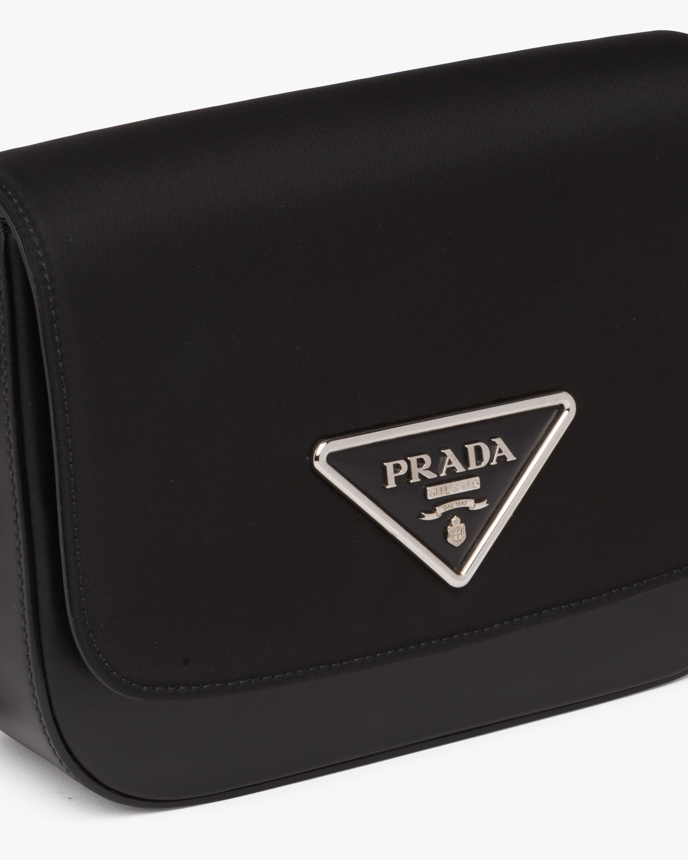 Black Nylon and leather Prada Identity shoulder bag Prada
