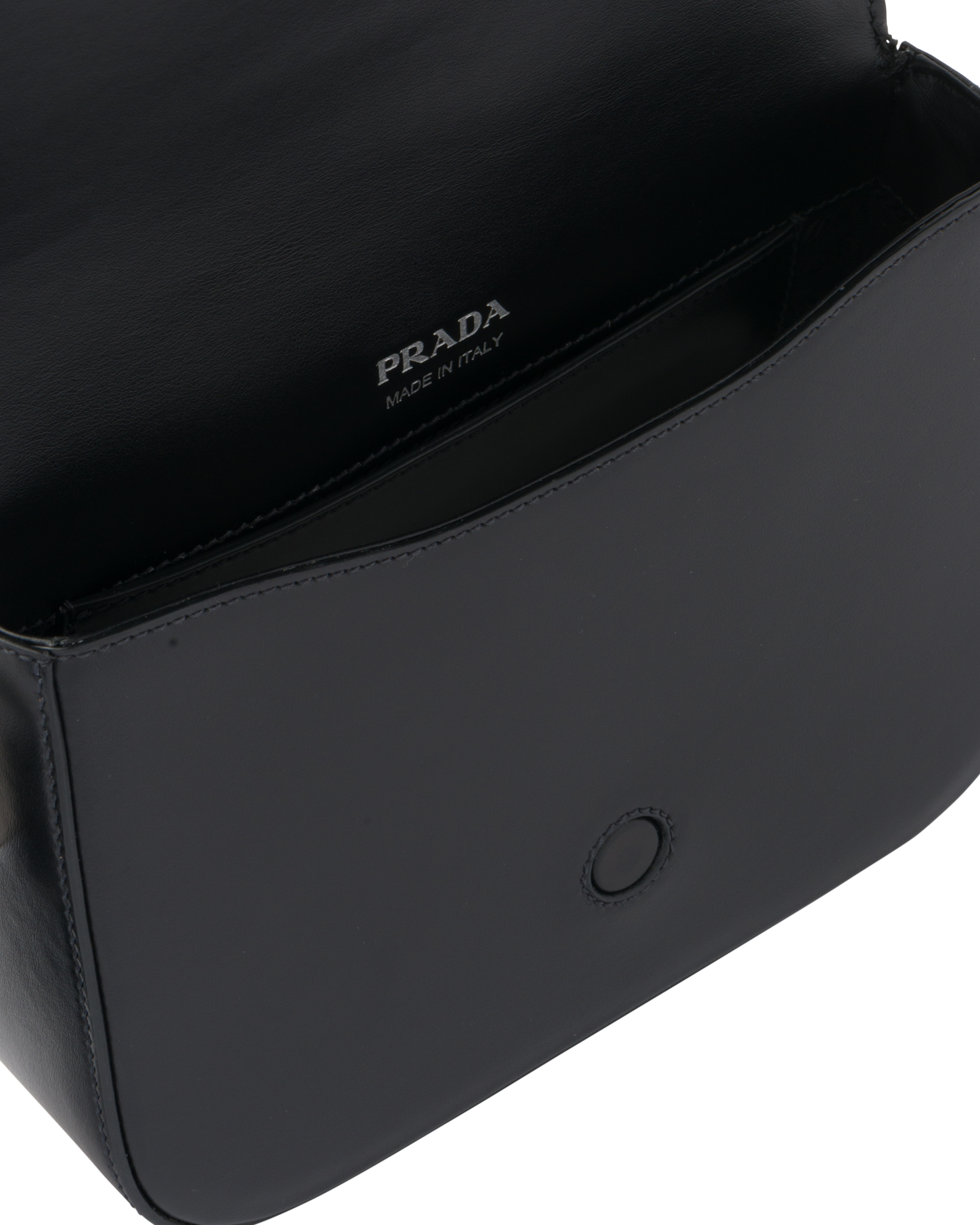 nylon and leather prada identity shoulder bag