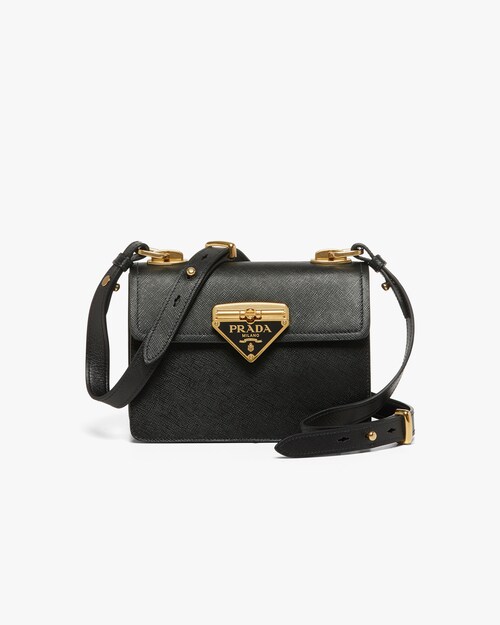 prada black leather purse