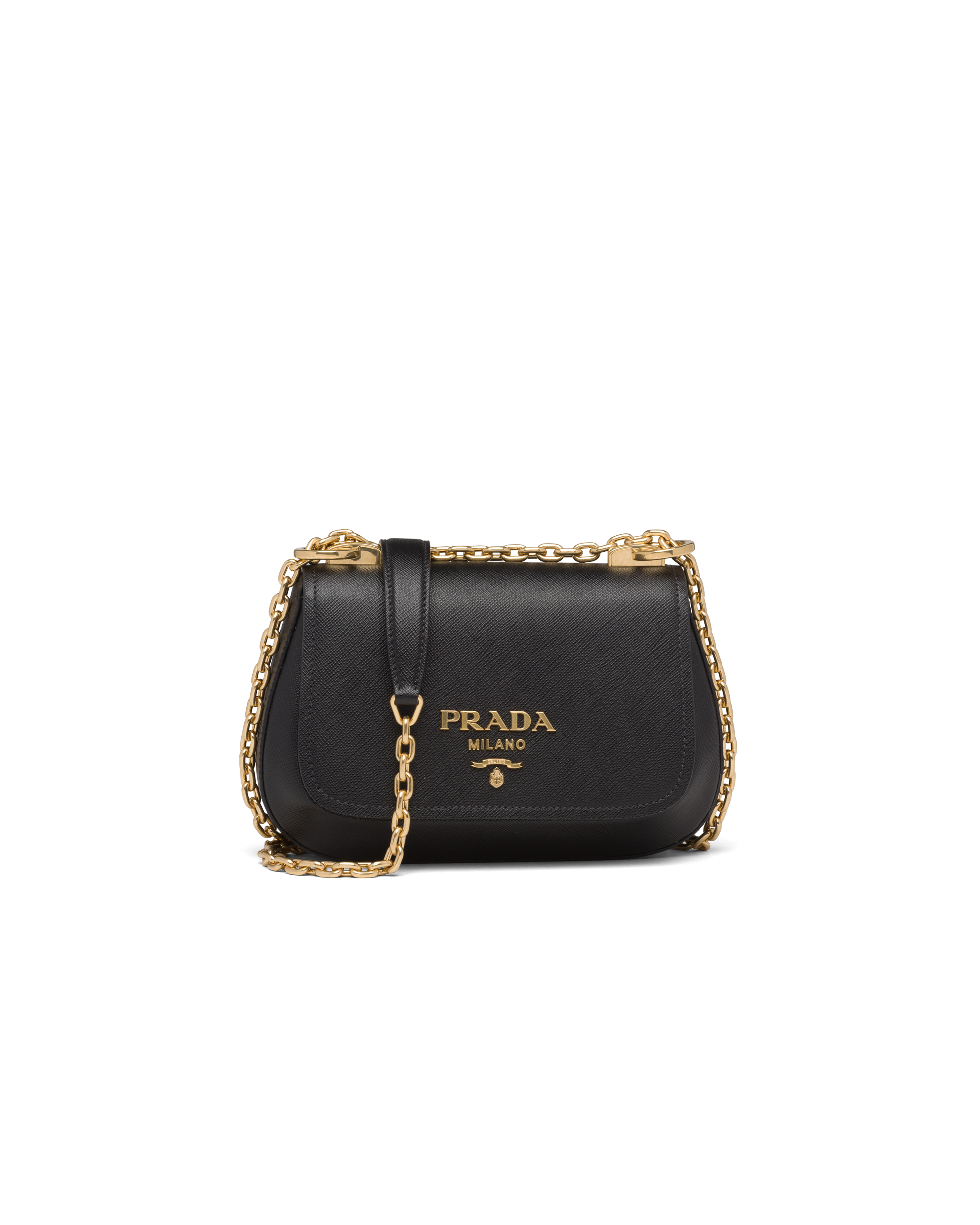 prada textured leather shoulder bag