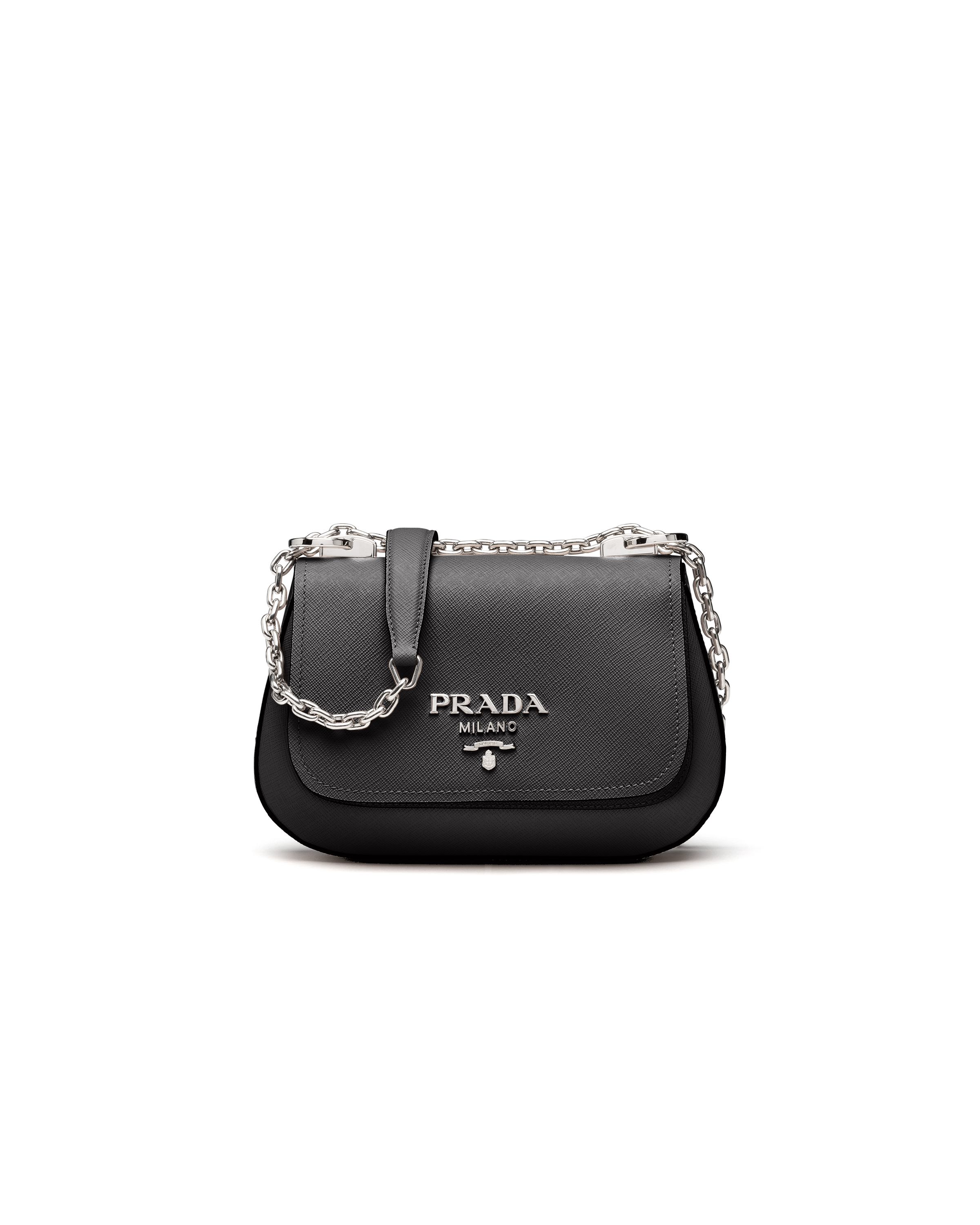 prada textured leather shoulder bag