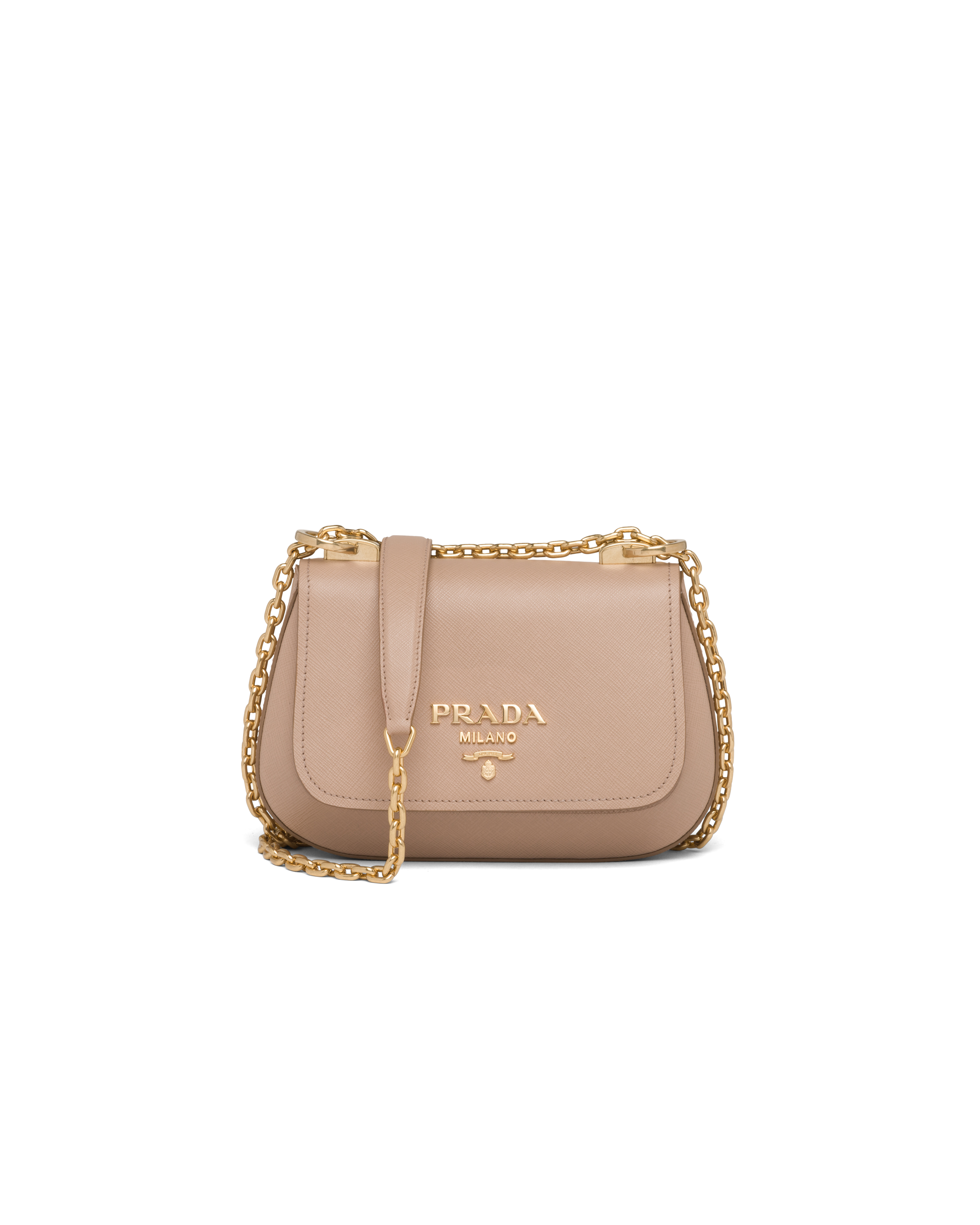 Cameo Beige Saffiano leather shoulder bag Prada