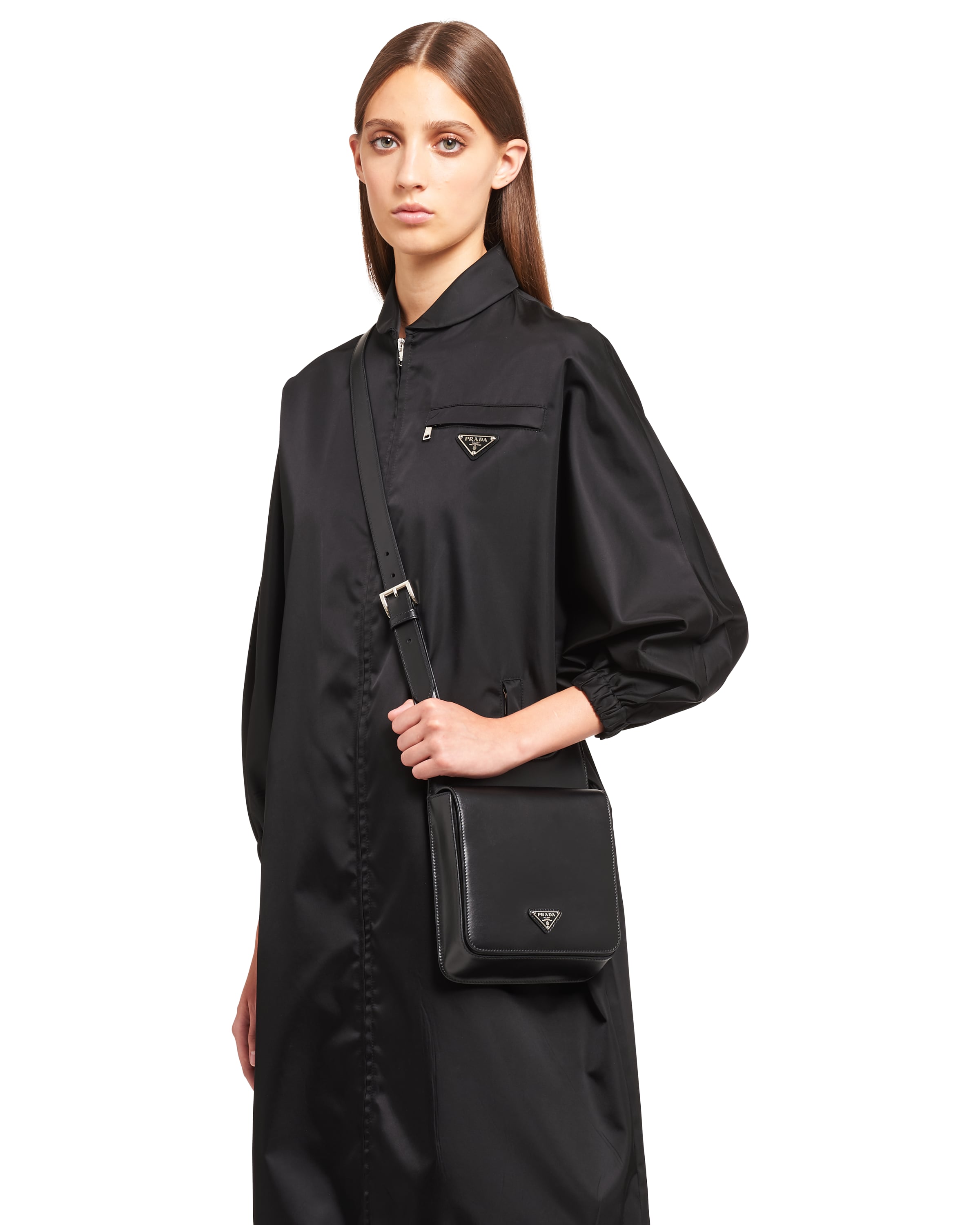 Black Leather crossbody bag Prada