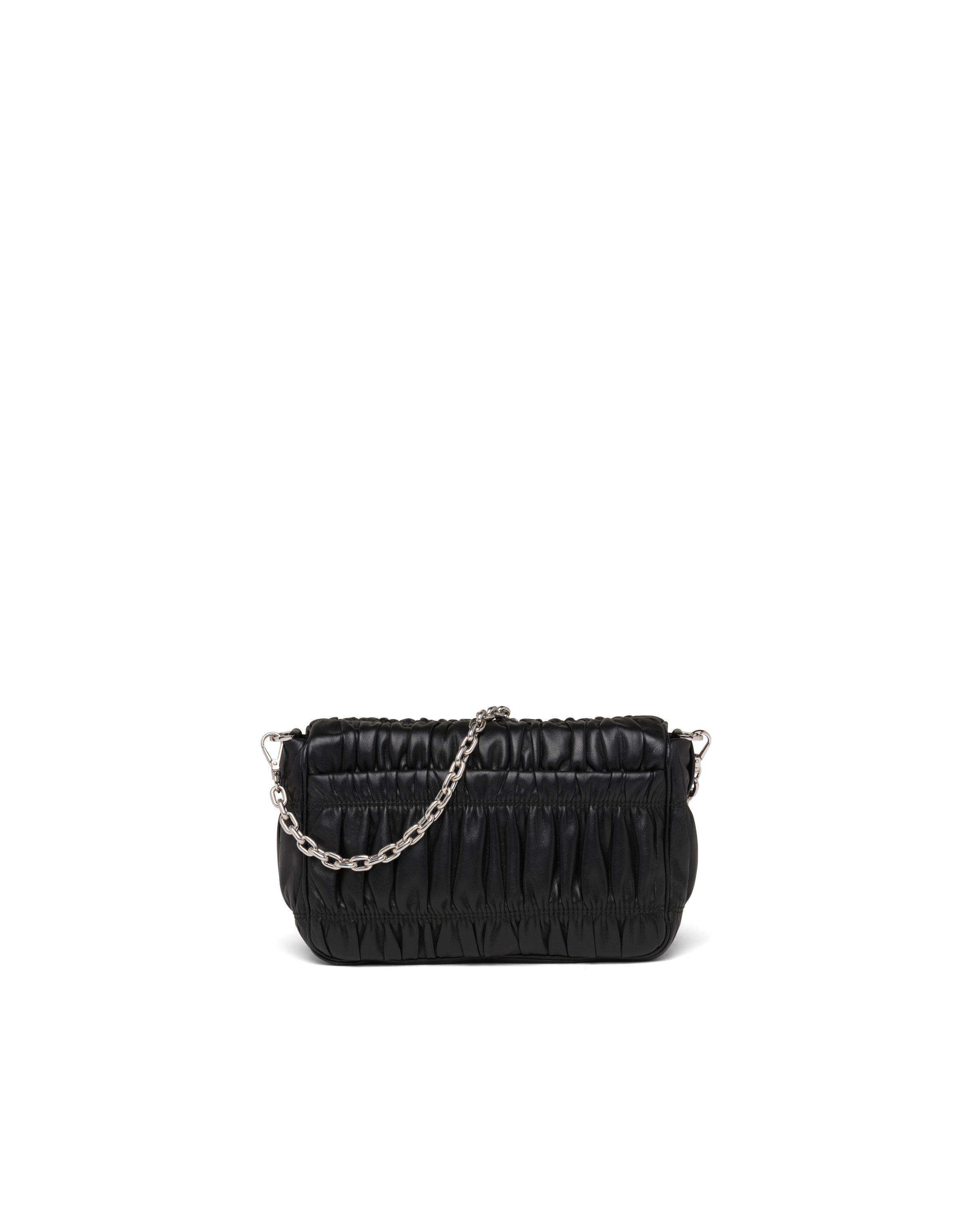 prada silver chain bag