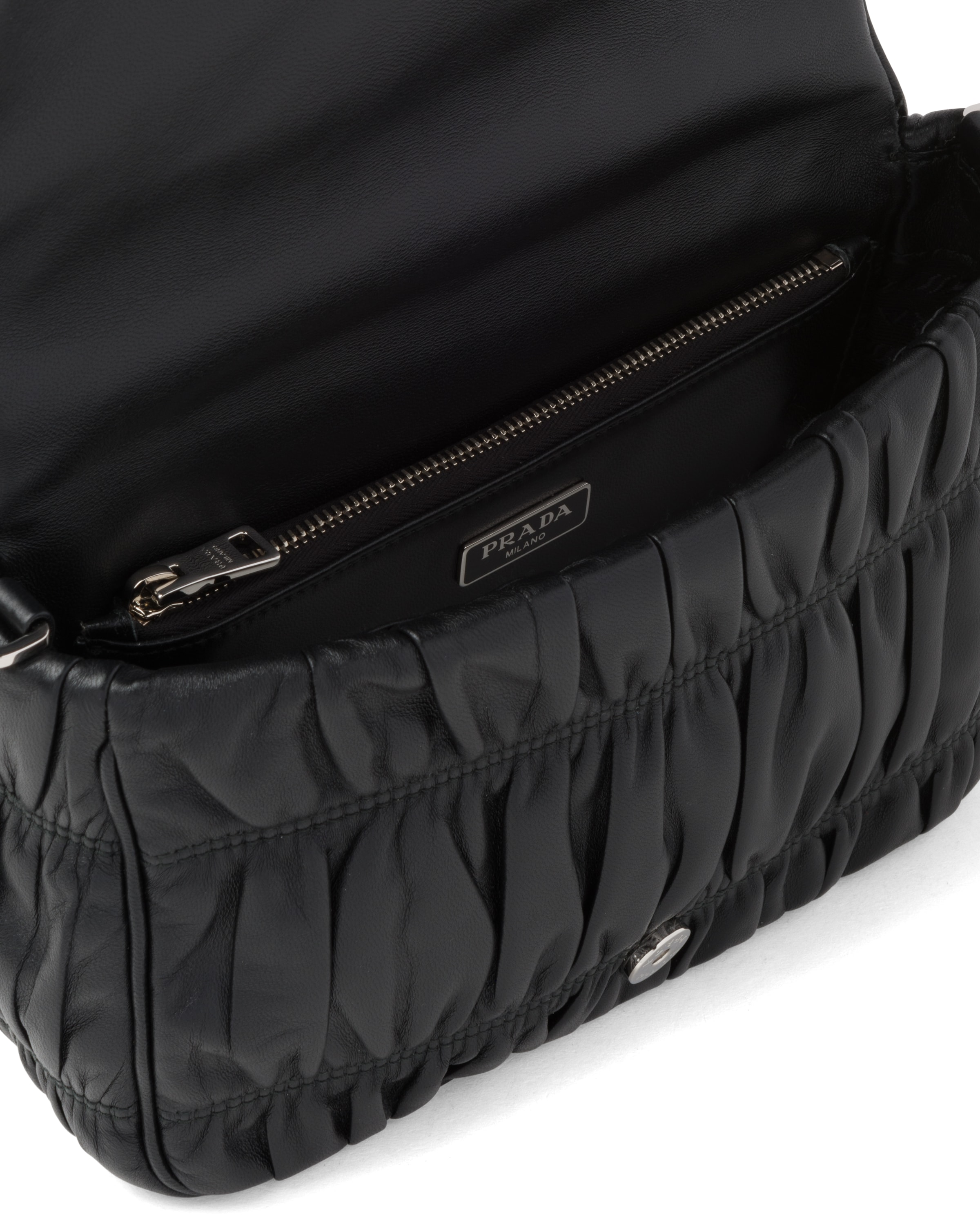 Gaufré nappa leather shoulder bag Prada