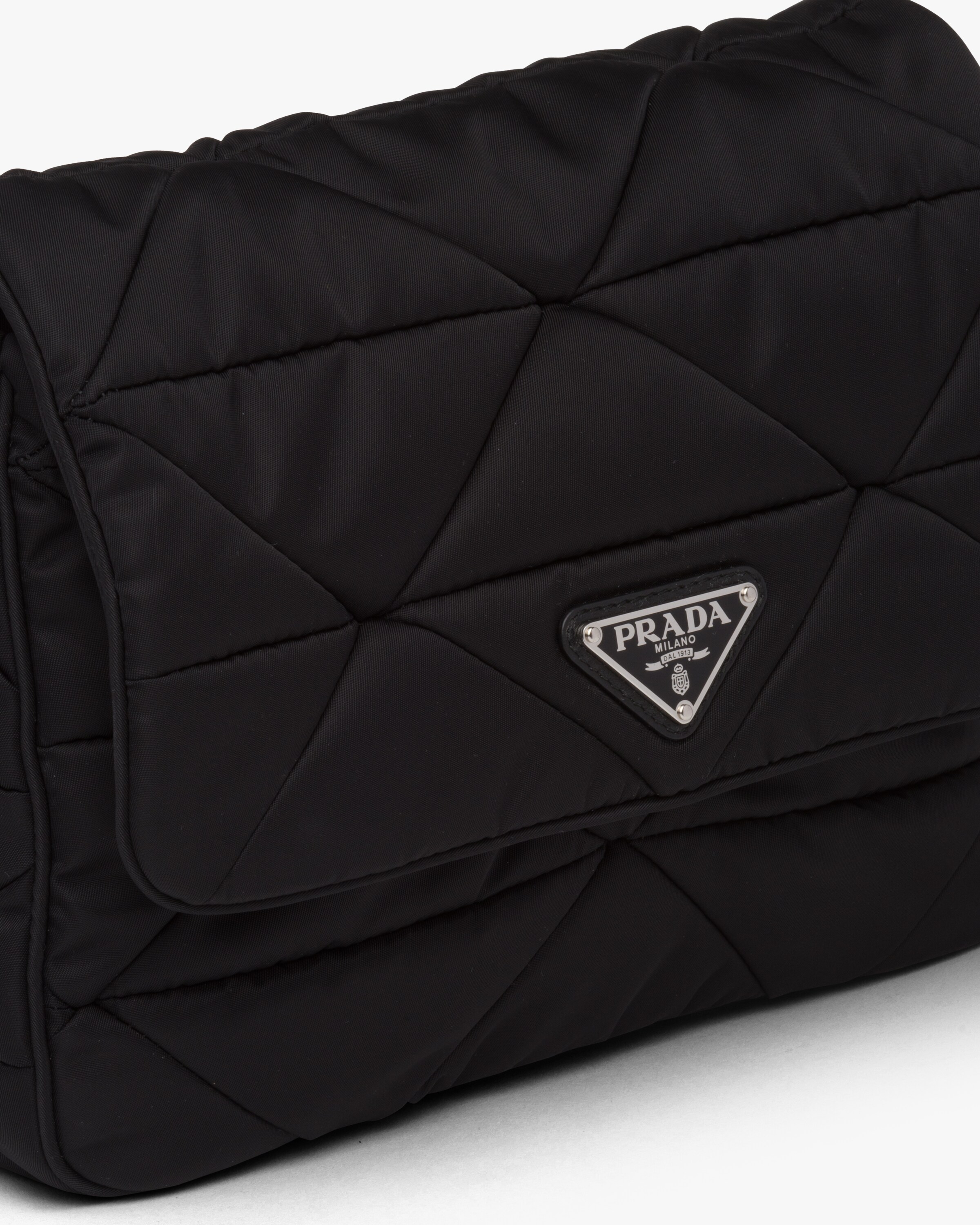 Black ReNylon padded shoulder bag Prada