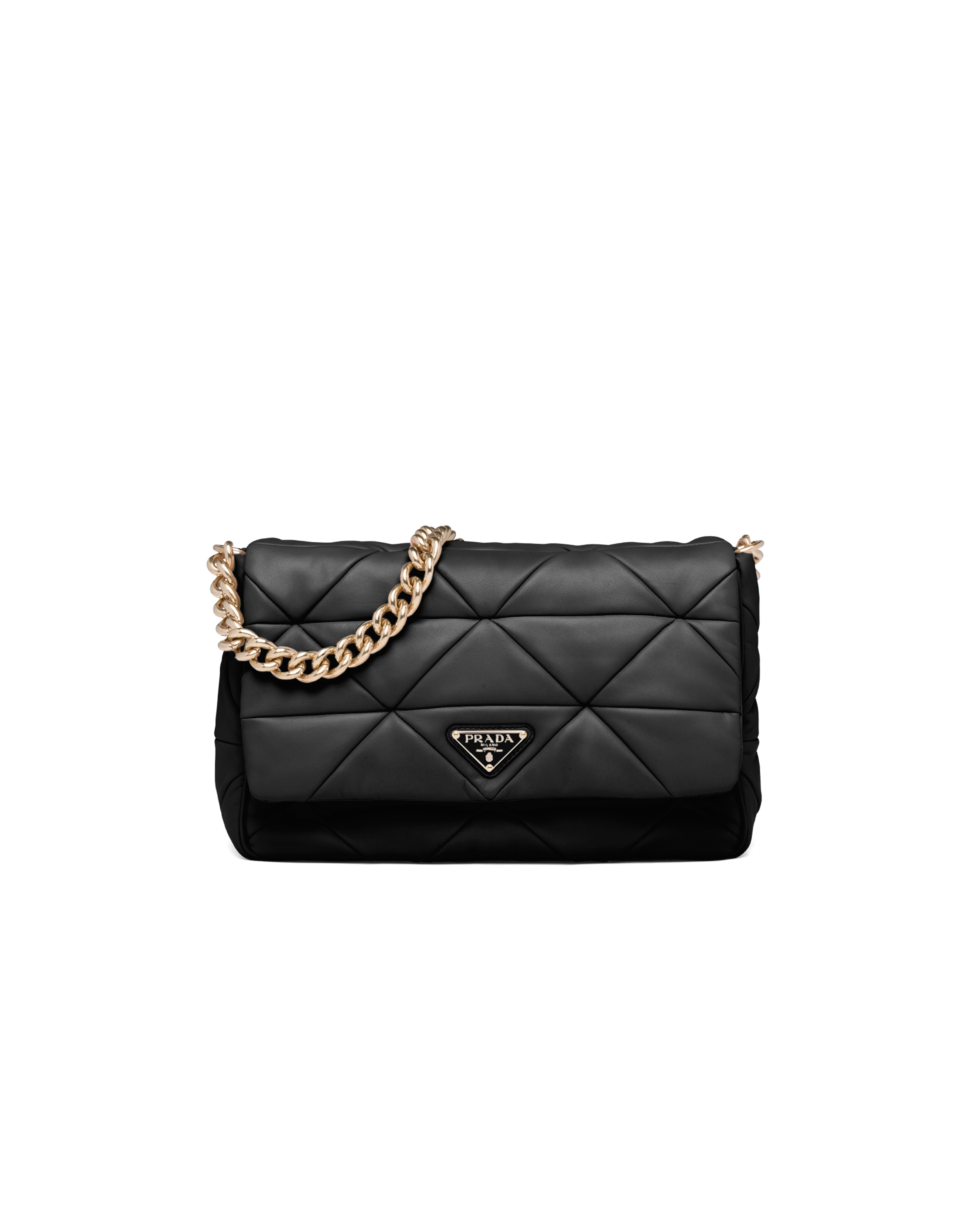Black Prada System nappa leather patchwork bag | Prada