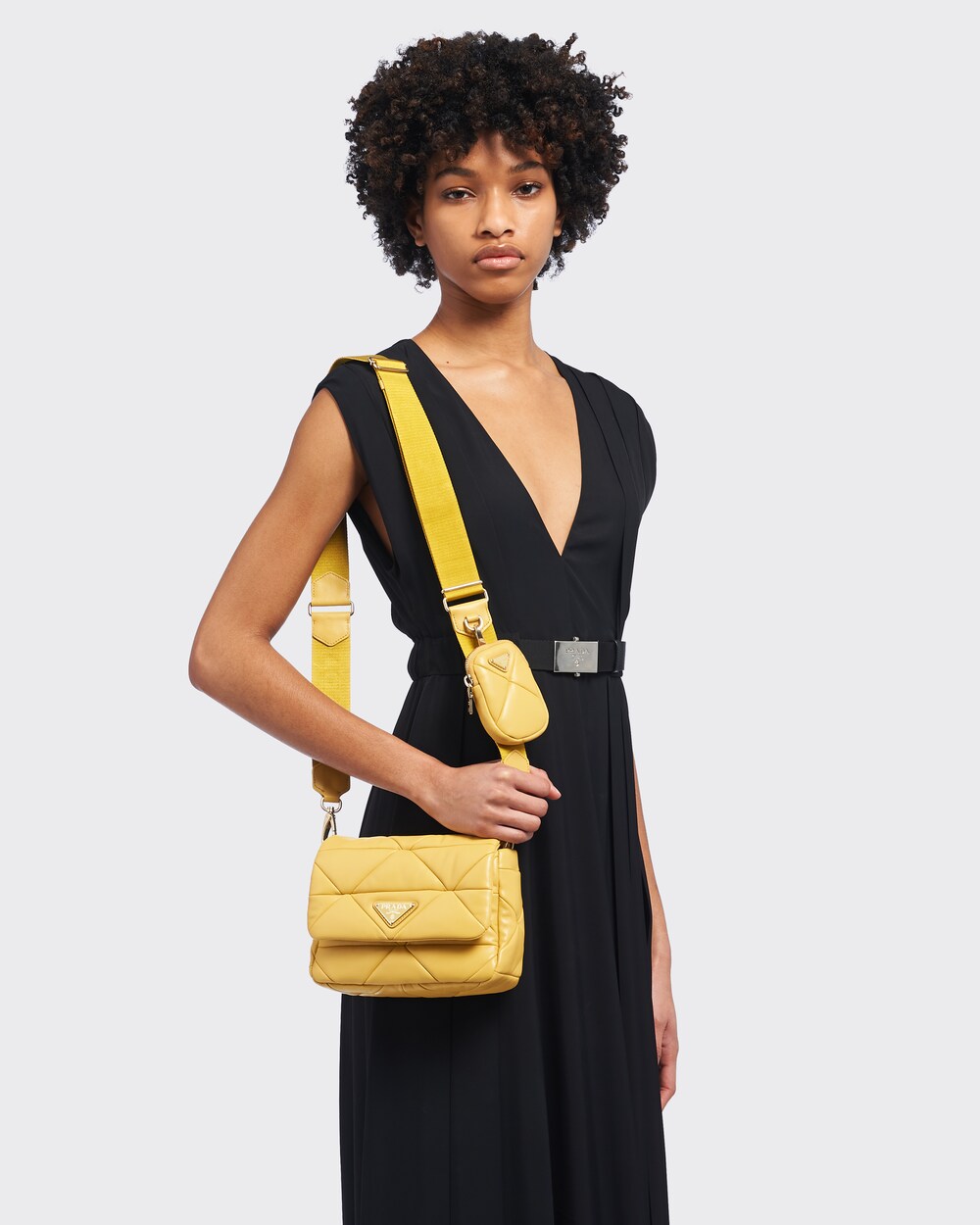 prada system nappa leather patchwork bolsa