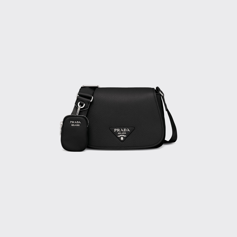 Black Leather shoulder bag Prada