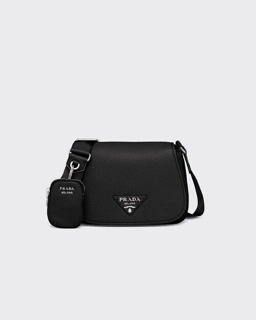 Prada leather shoulder bag clearance