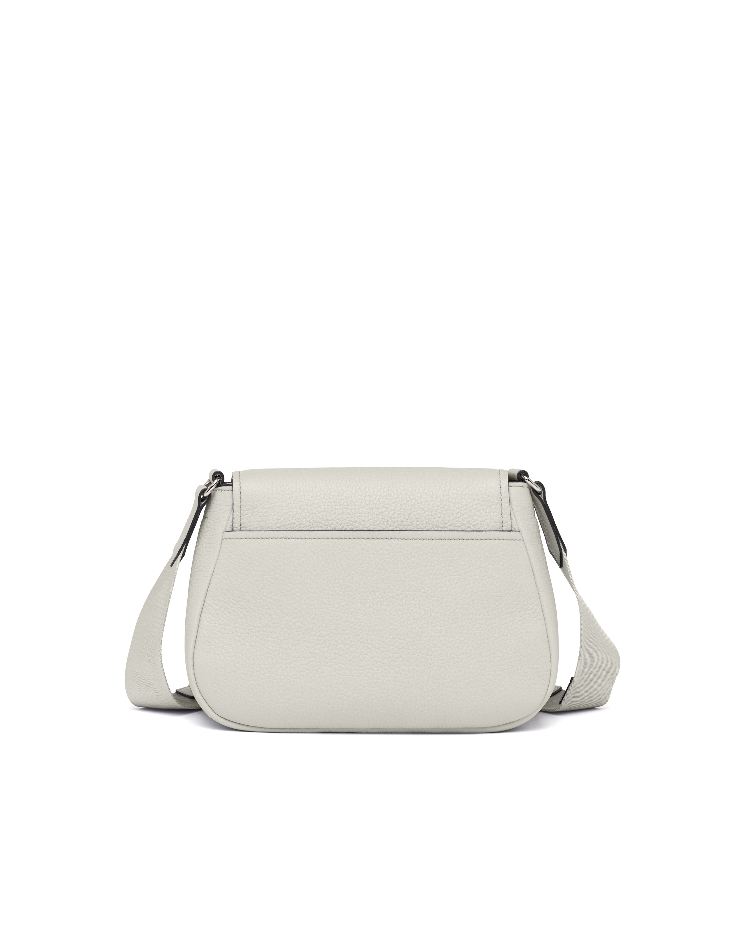 Chalk White Leather shoulder bag Prada