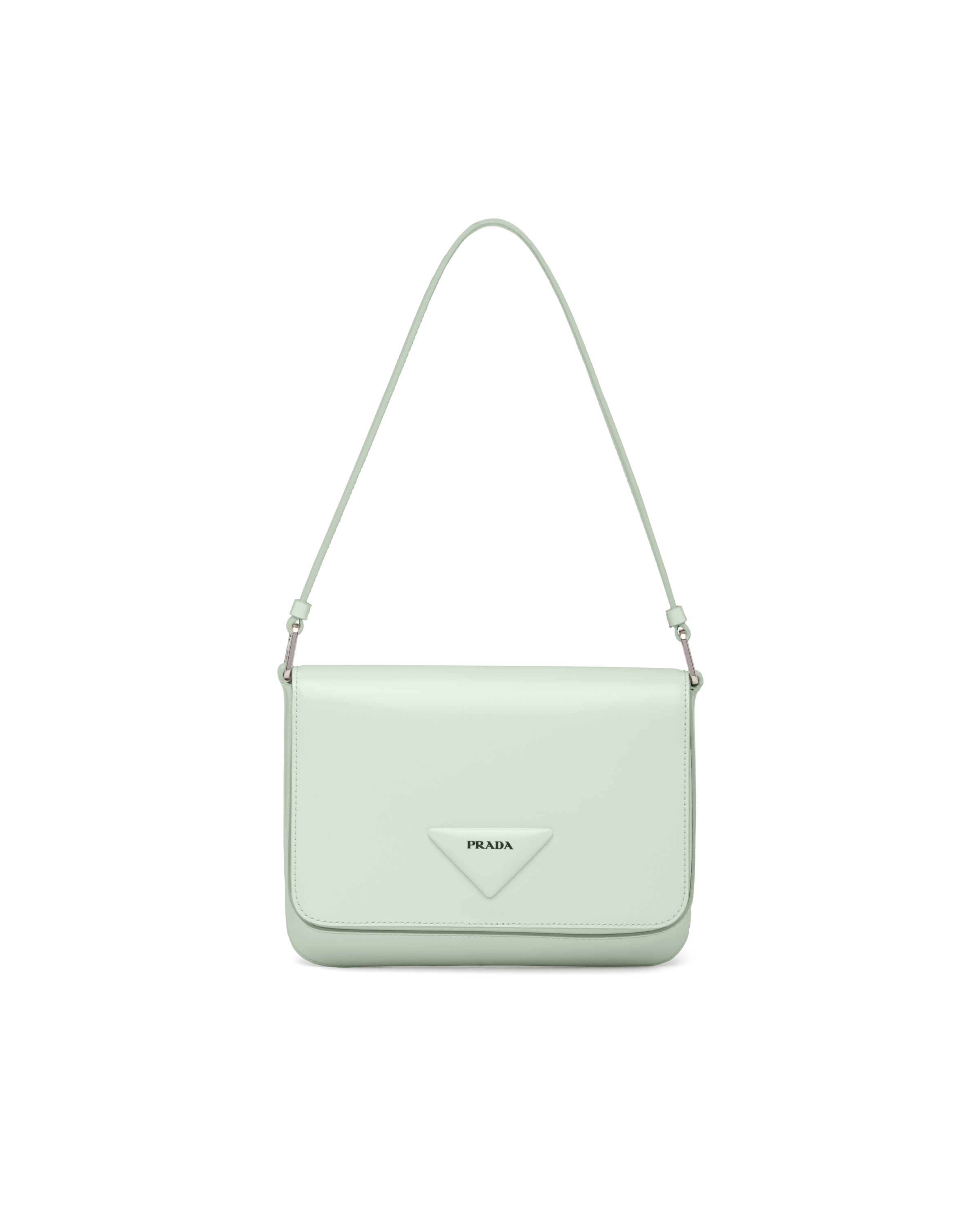 Aqua Brushed leather shoulder bag Prada