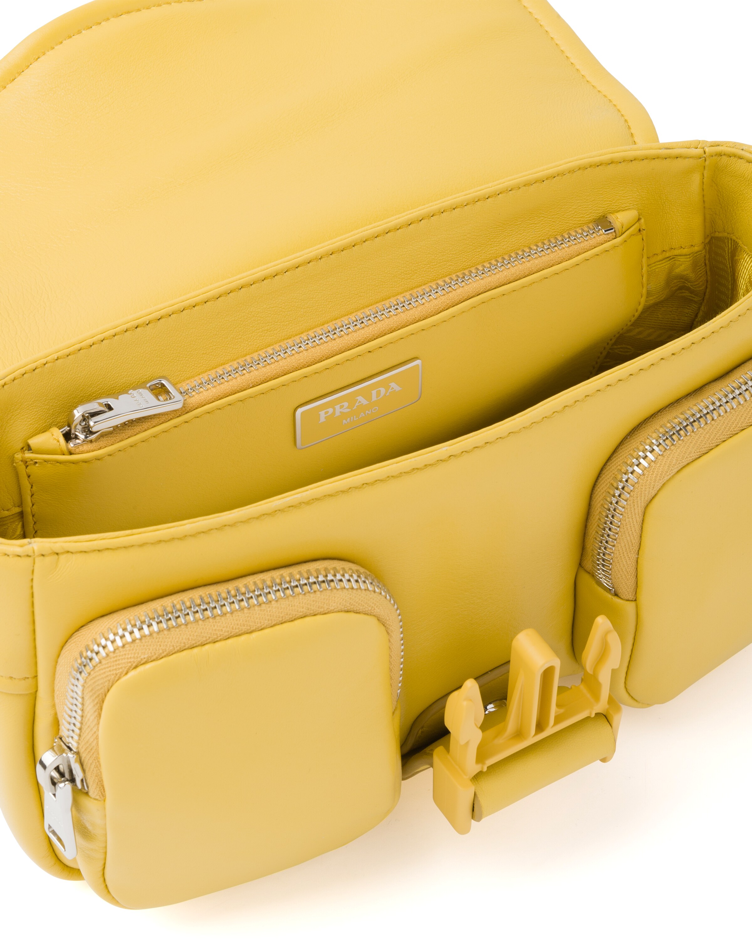 Yellow Prada Pocket nappa leather bag Prada