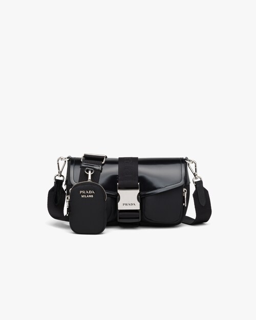prada black leather purse