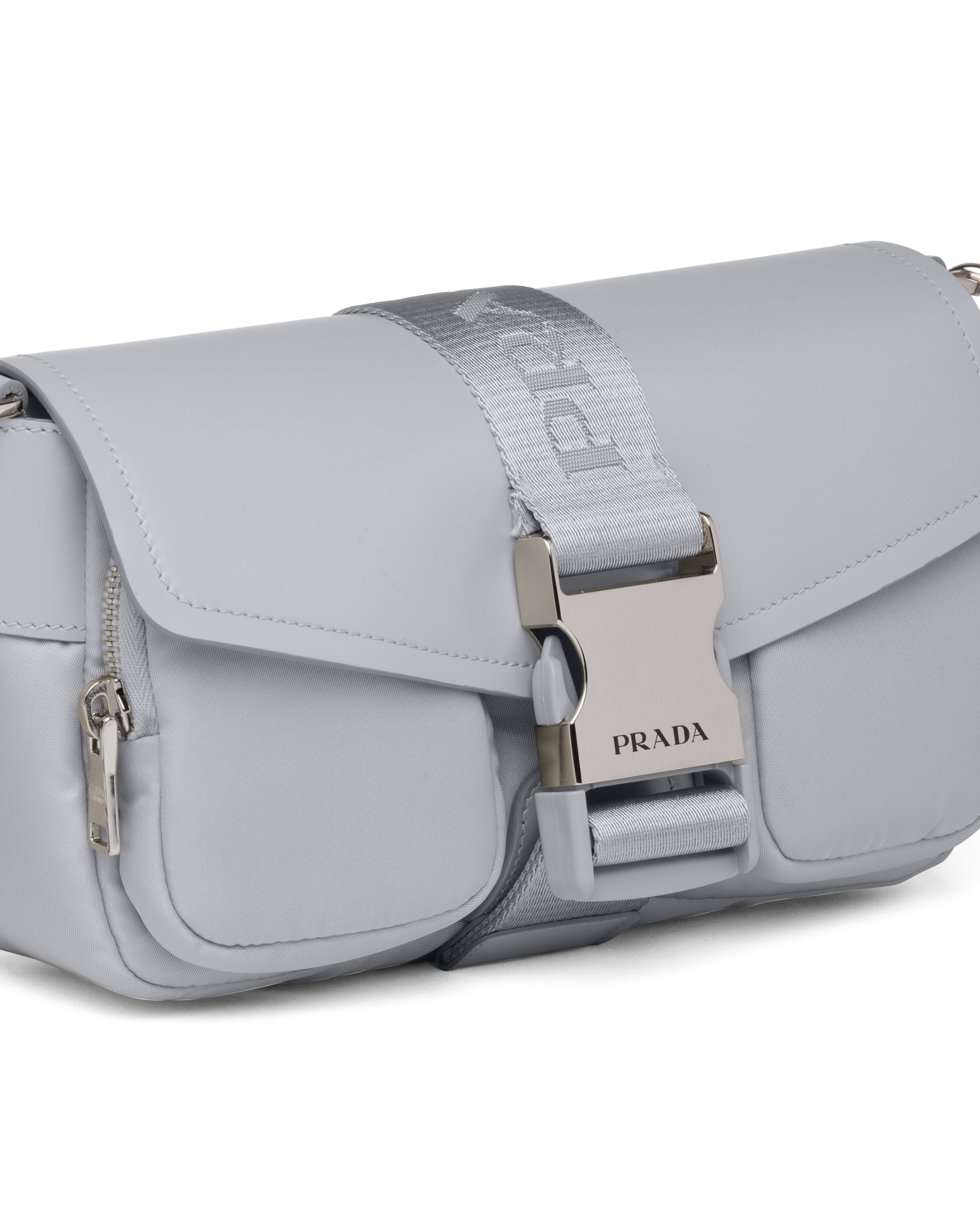 Prada Pocket nylon and brushed leather bag Prada