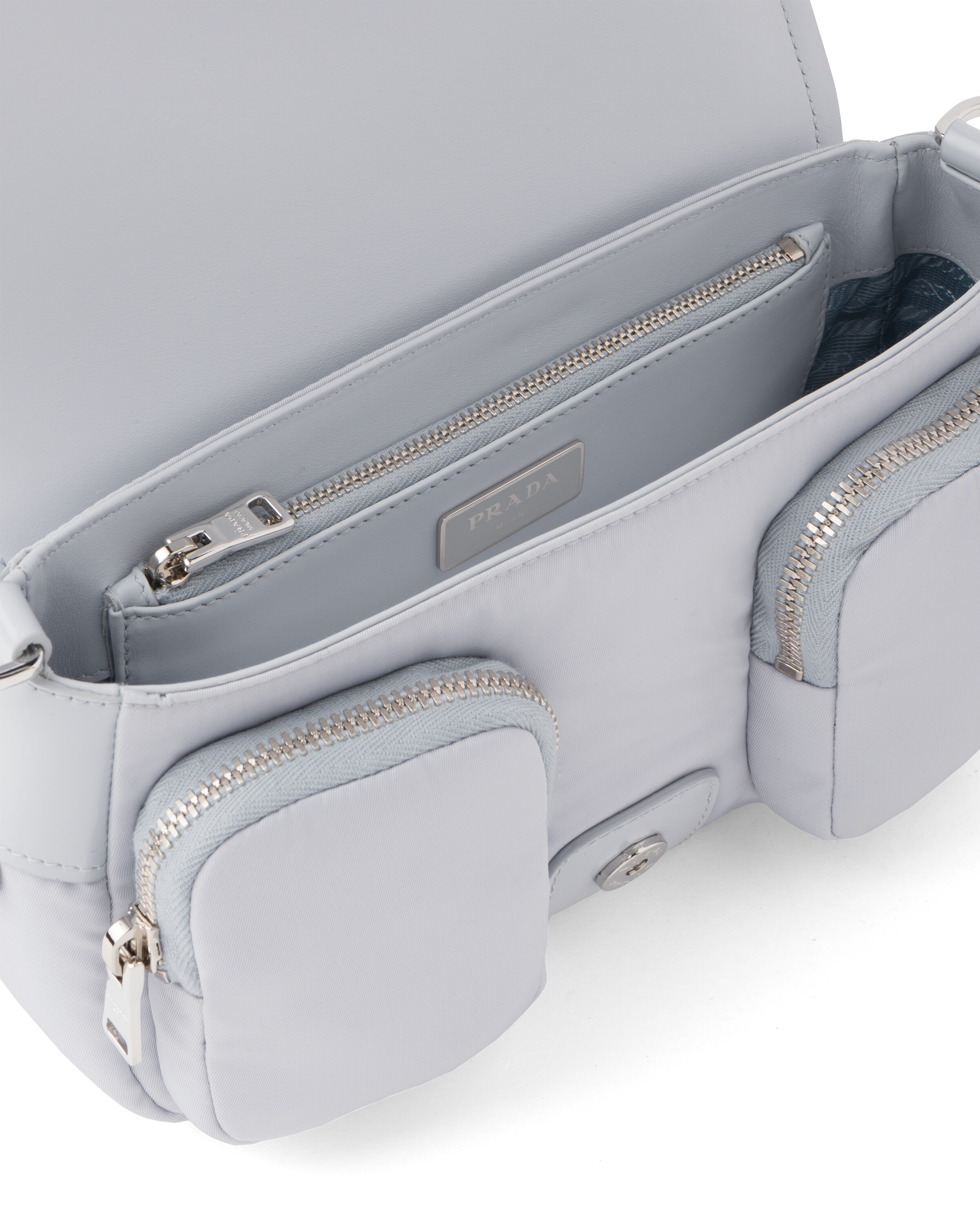 Prada Pocket nylon and brushed leather bag Prada