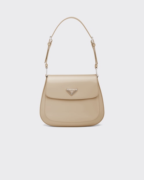 Respect Bliksem Wereldvenster Desert Beige Prada Cleo brushed leather shoulder bag | Prada