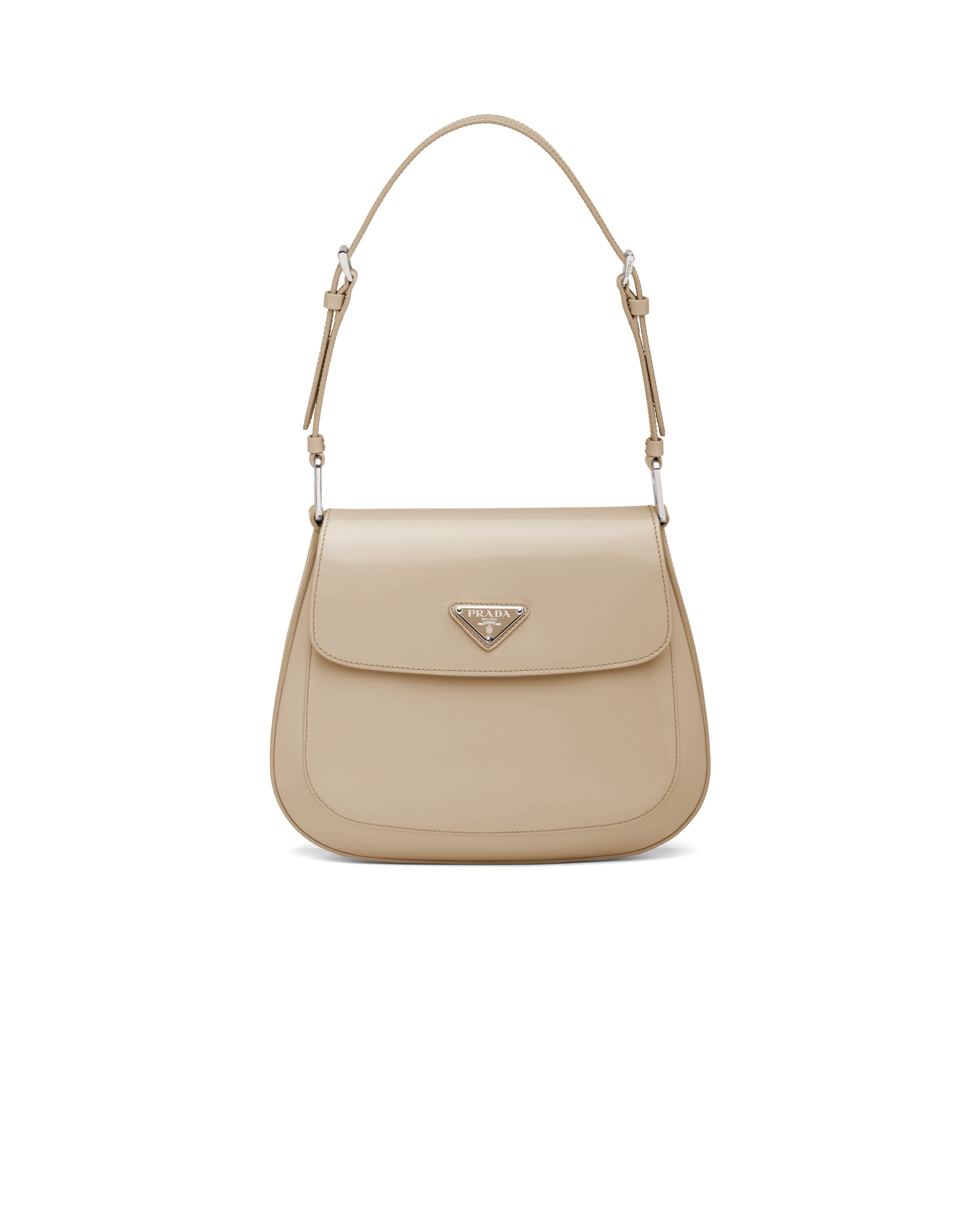 Desert Beige Prada Cleo brushed leather shoulder bag Prada