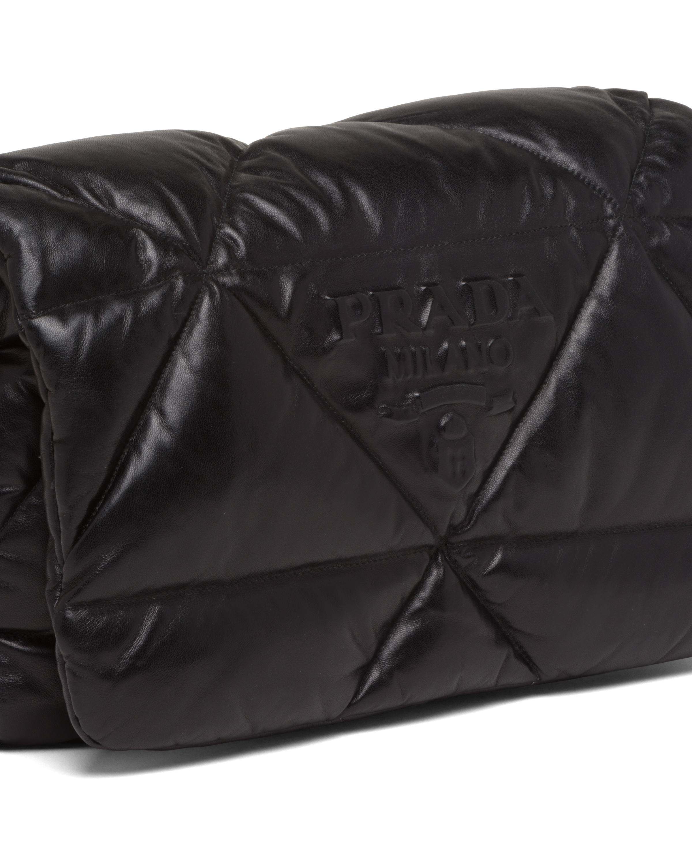 Embossed nappa leather shoulder bag prada Outlet