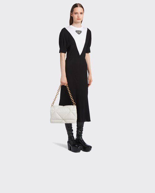 Prada Bolsa de ombro em couro napa acolchoado 7