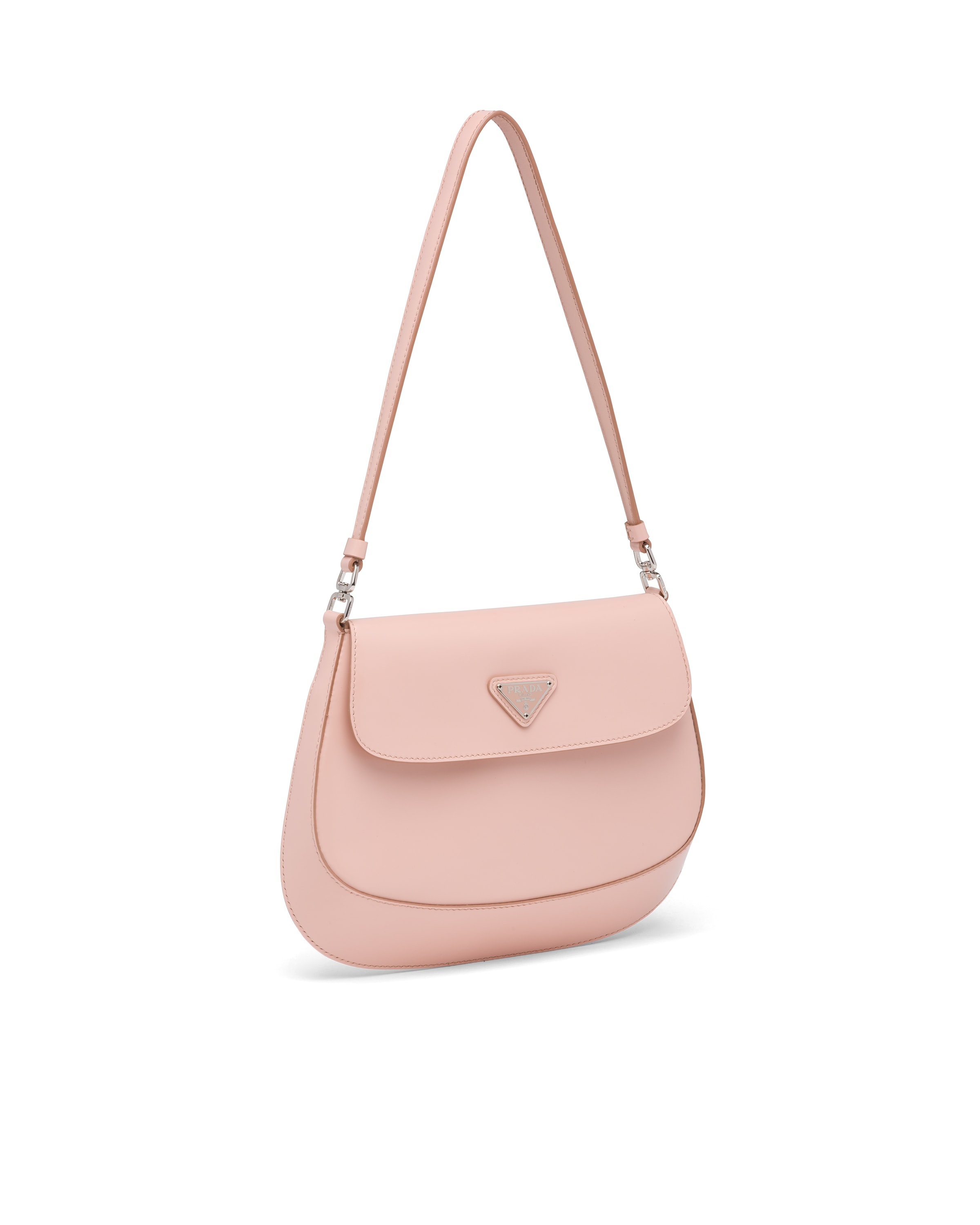 prada cleo 亮面皮革翻盖式单肩包