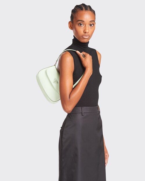 Prada Sac épaule Prada Cleo à rabat en cuir brossé 2